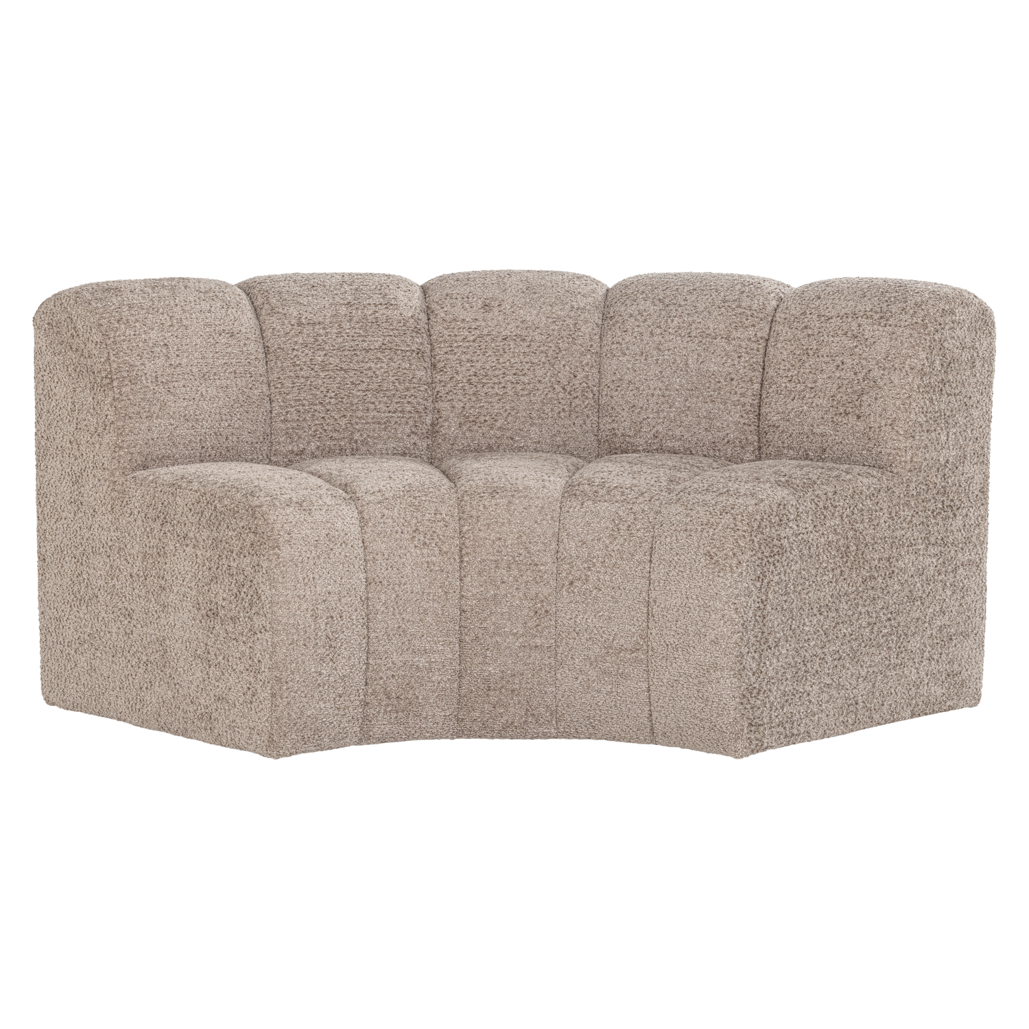 MOJO BENCH Modular Sofa - Curved Corner Element in Sandy Lambskin
