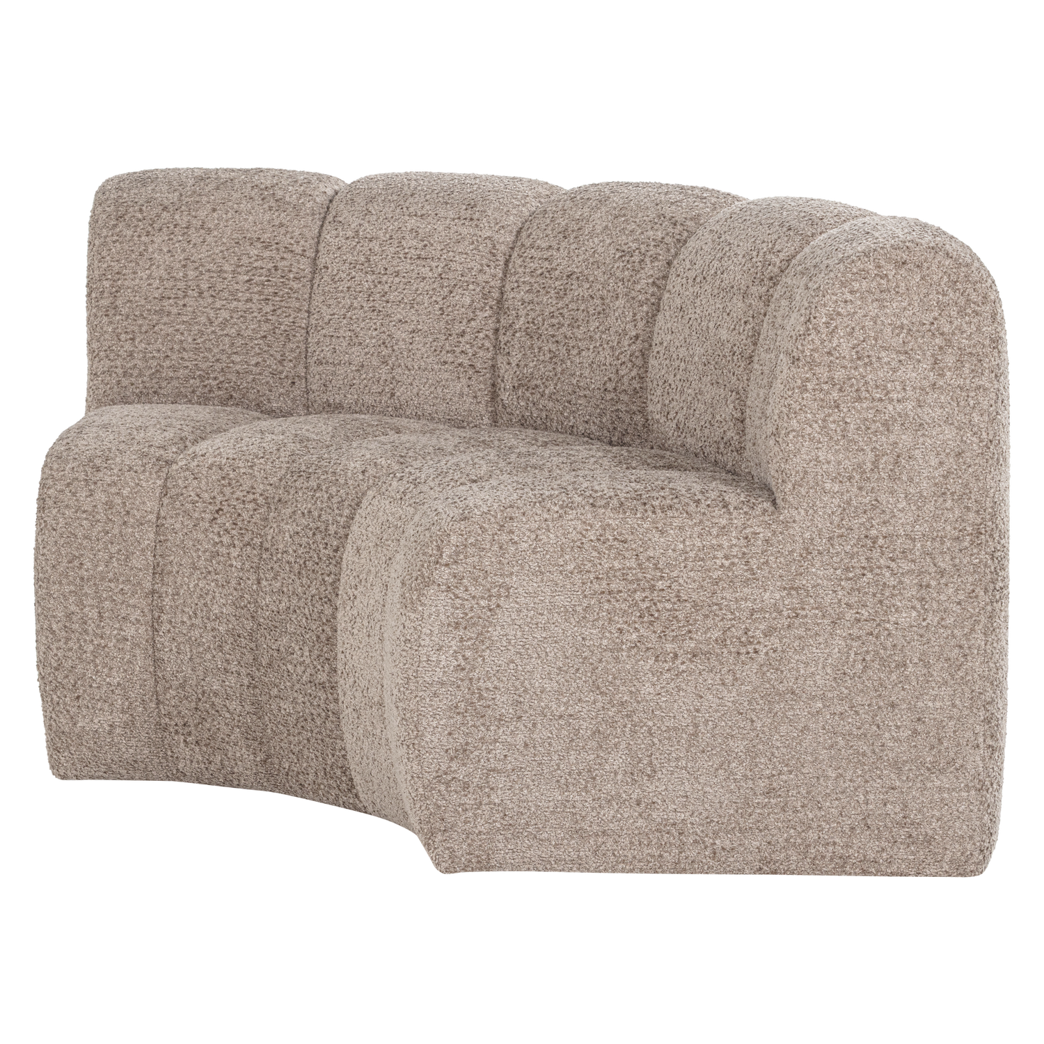 MOJO BENCH Modular Sofa - Curved Corner Element in Sandy Lambskin