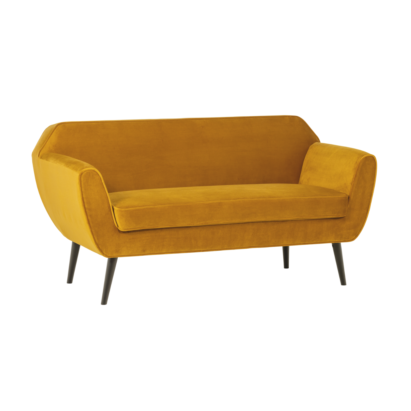 Sofa sametová 2-osobová ROCCO hořčicová
