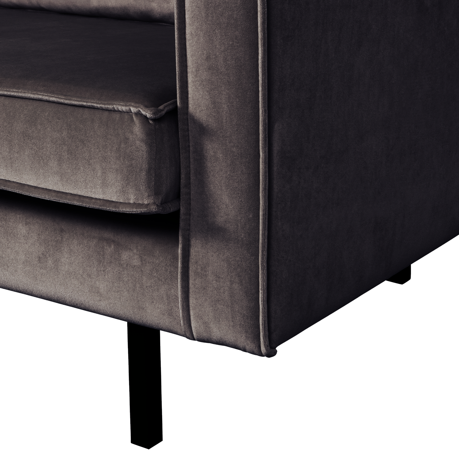 Velvet 2-Seater Sofa RODEO Anthracite
