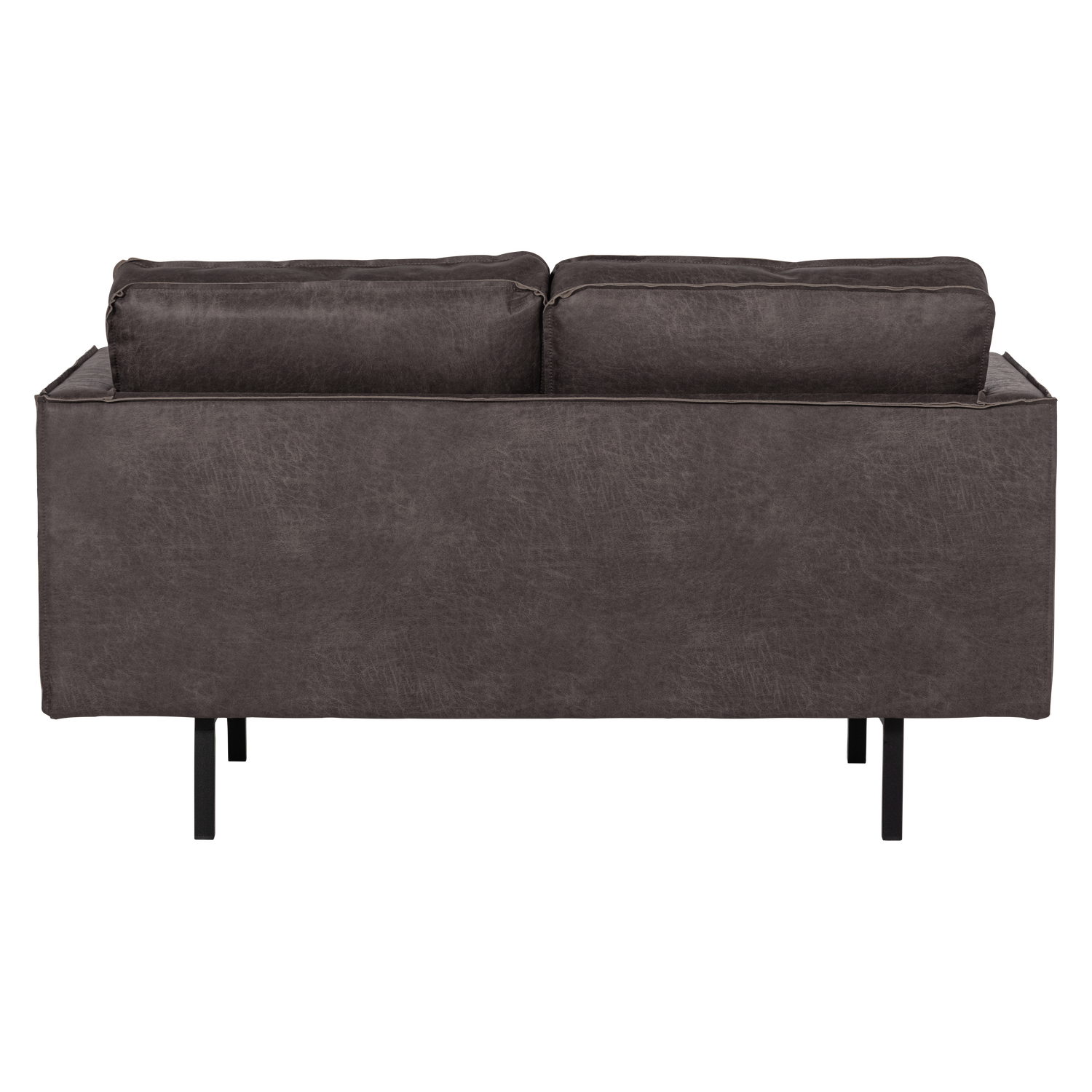 2-Seater Sofa RODEO Black Faux Leather