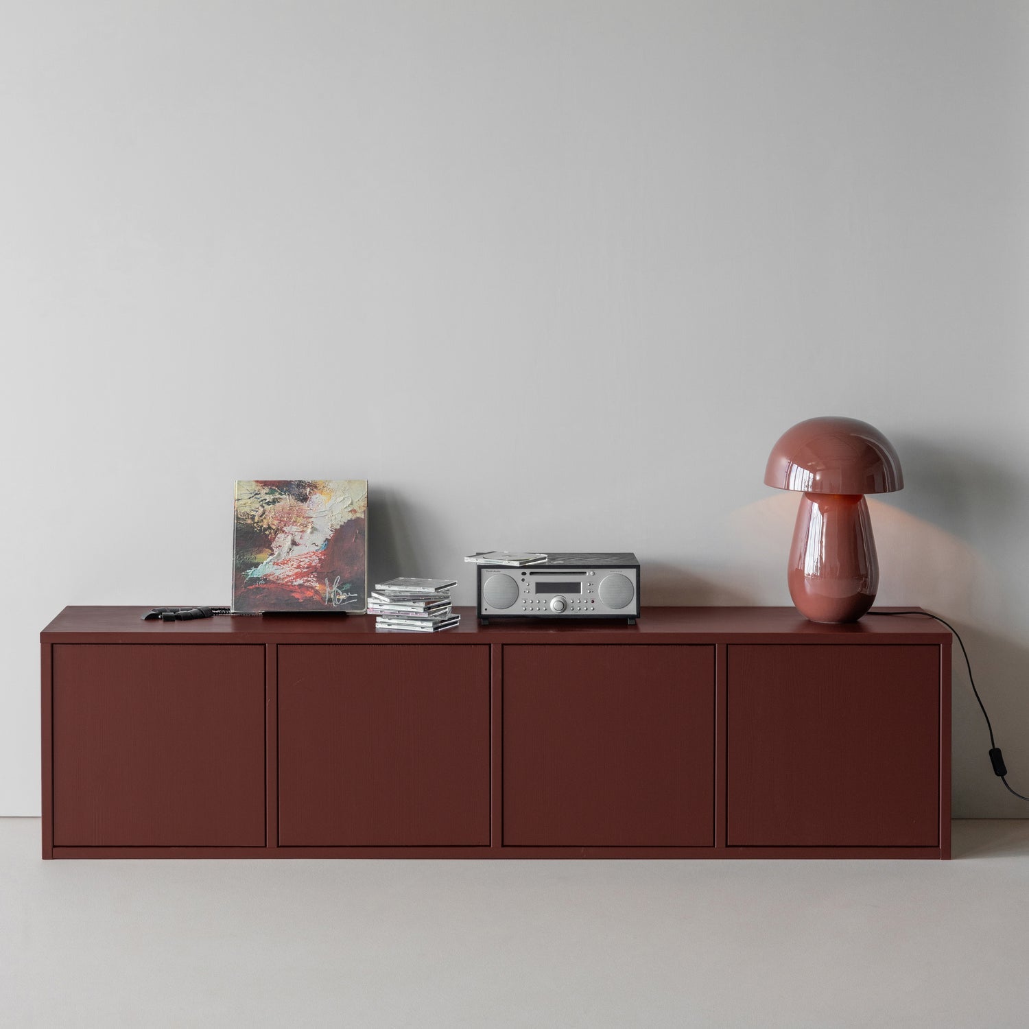 MEREL TV Cabinet Burgundy