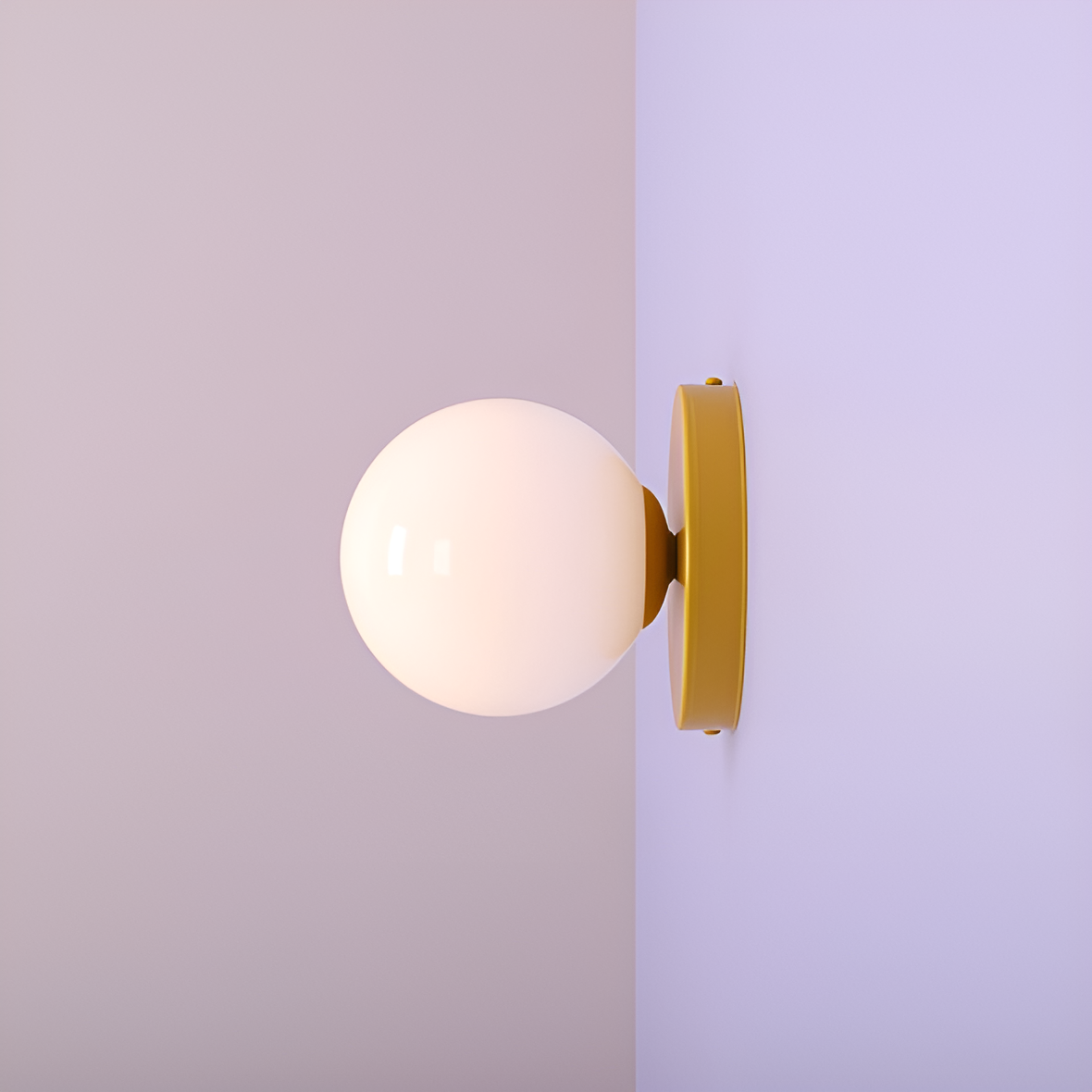 Wall lamp Ball Duo mustard