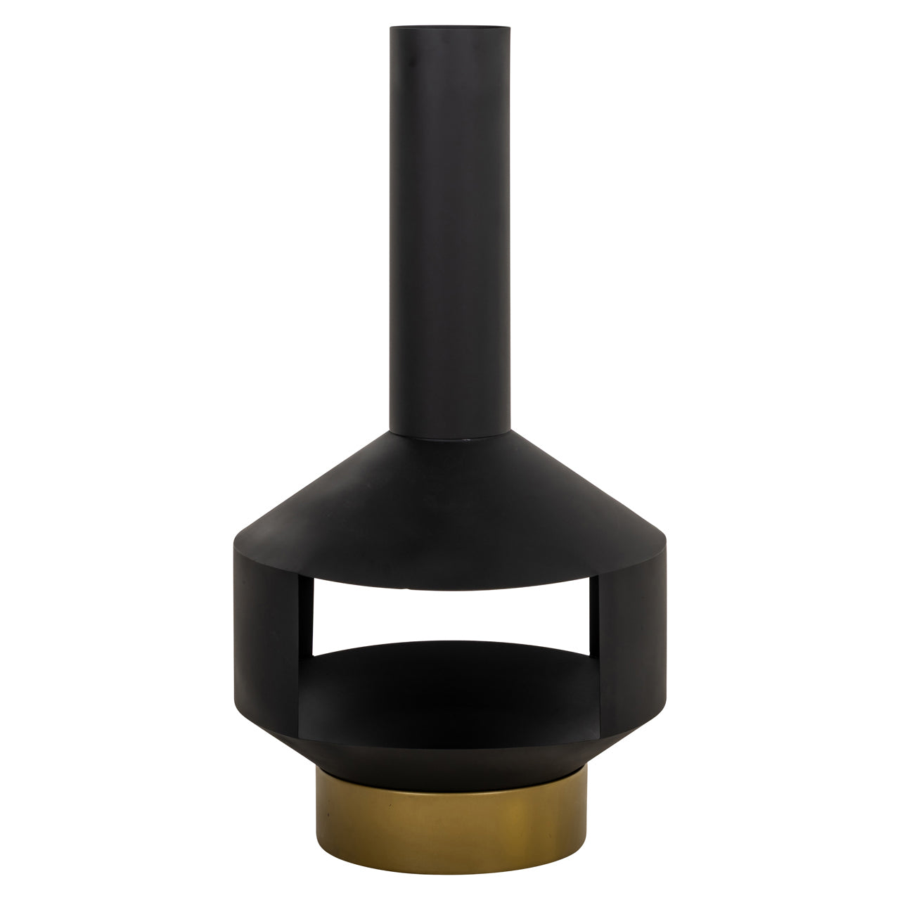 Zahradní krb QUINN černý se zlatým podstavcem