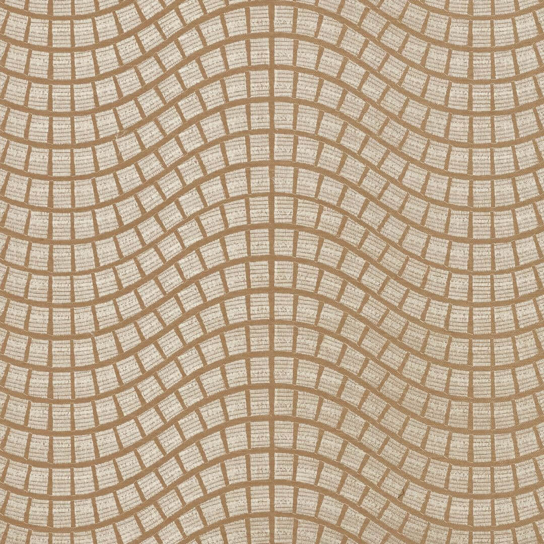 Plant fiber wallpaper with geometric pattern ONSEN - BEIGE NATUREL beige