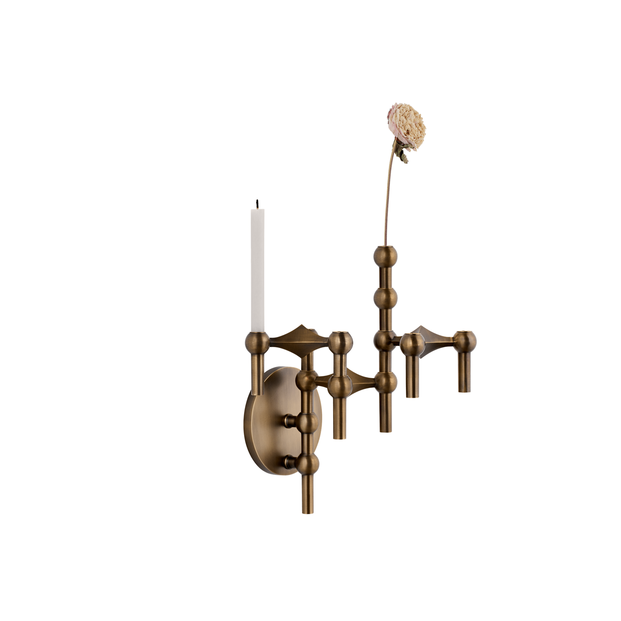 Nástěnný svícen STOFF NAGEL z bronzovaného mosazi