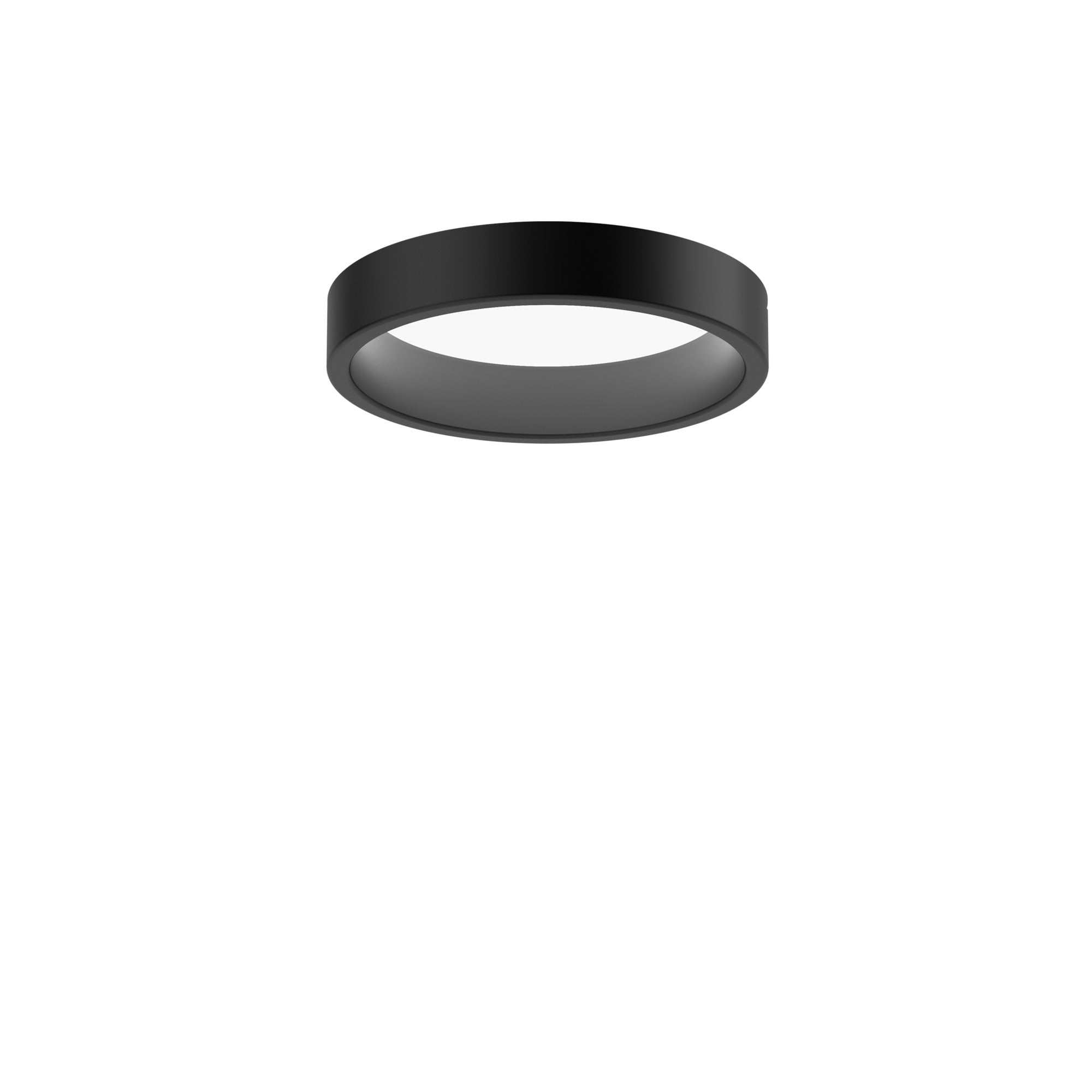 LP CIRCLE SEMI-RECESSED black recessed ceiling light