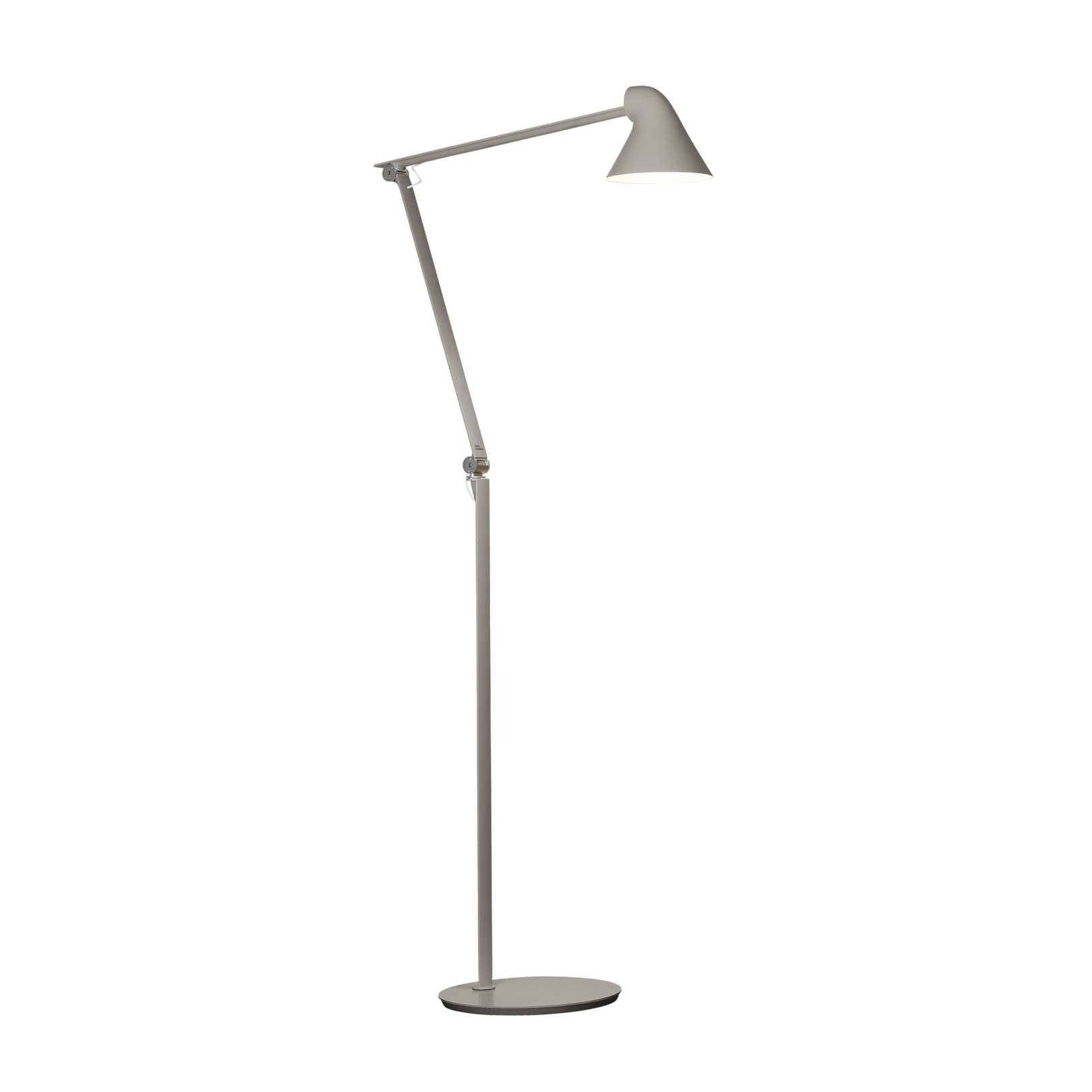 Šedá stojací lampa na čtení NJP