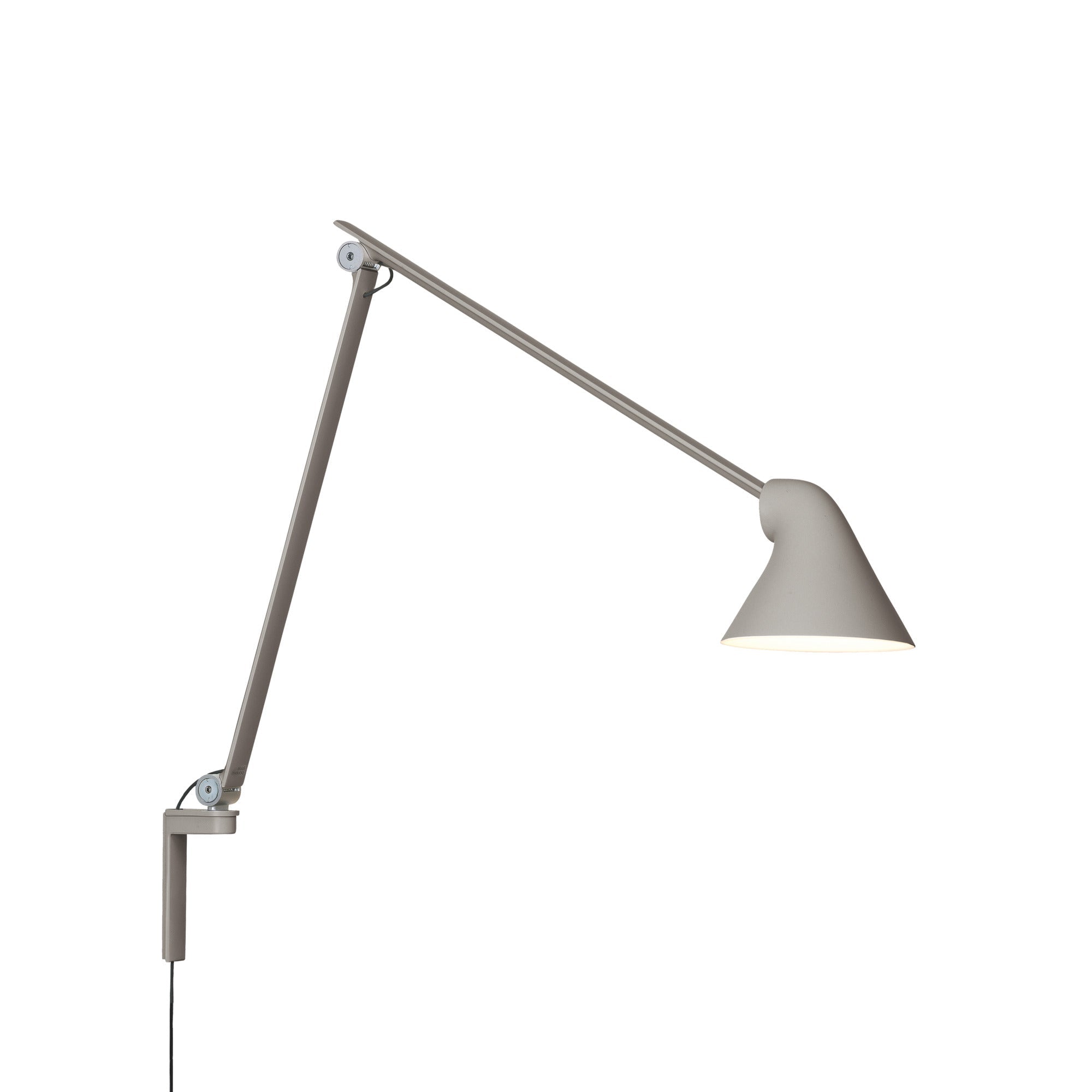 Adjustable wall lamp with arm NJP gray