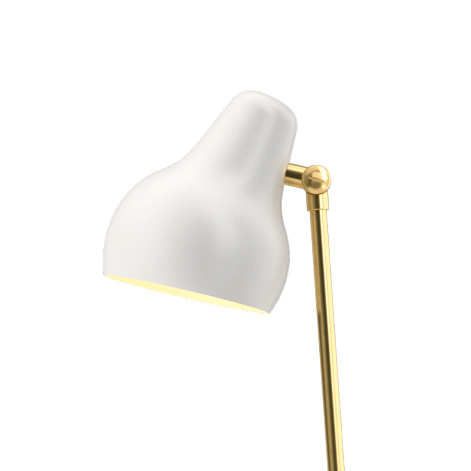 VL 38 floor lamp white with gold finish