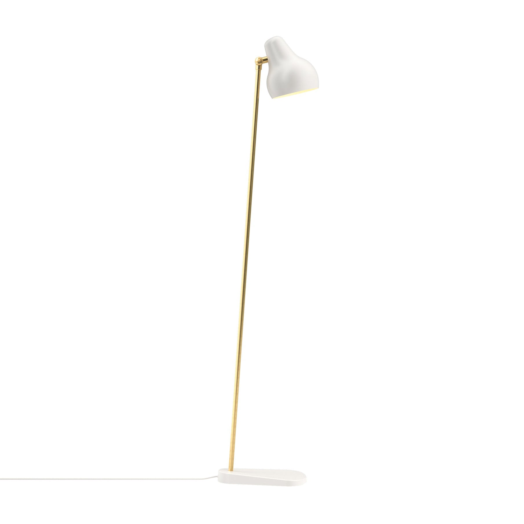 VL 38 floor lamp white with gold finish