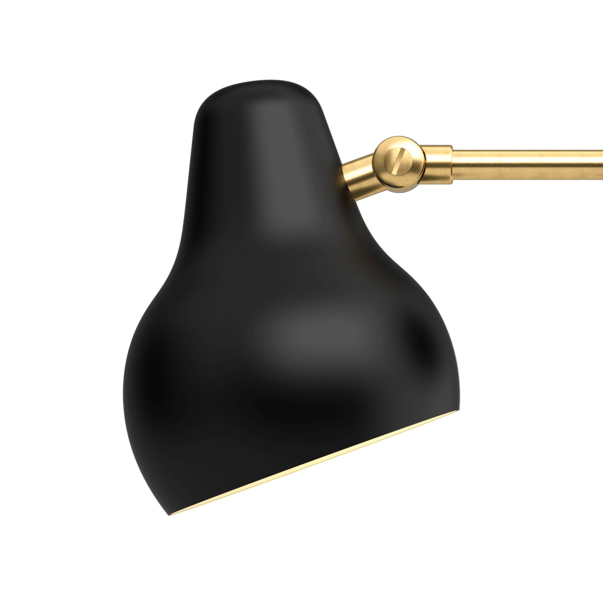 VL 38 Wall Lamp Black with Gold Finish