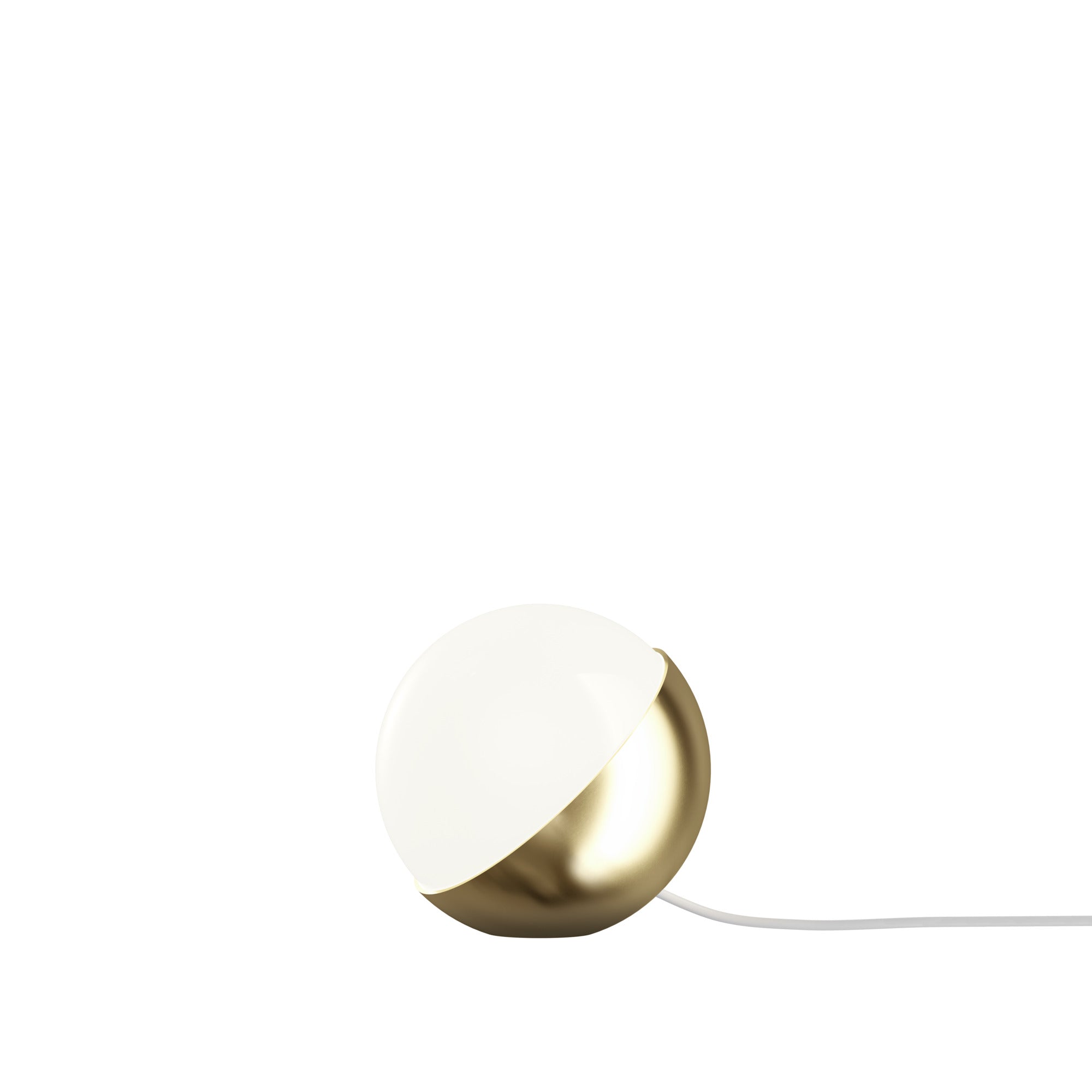 Lampa VL STUDIO bílá s mosazným podstavcem