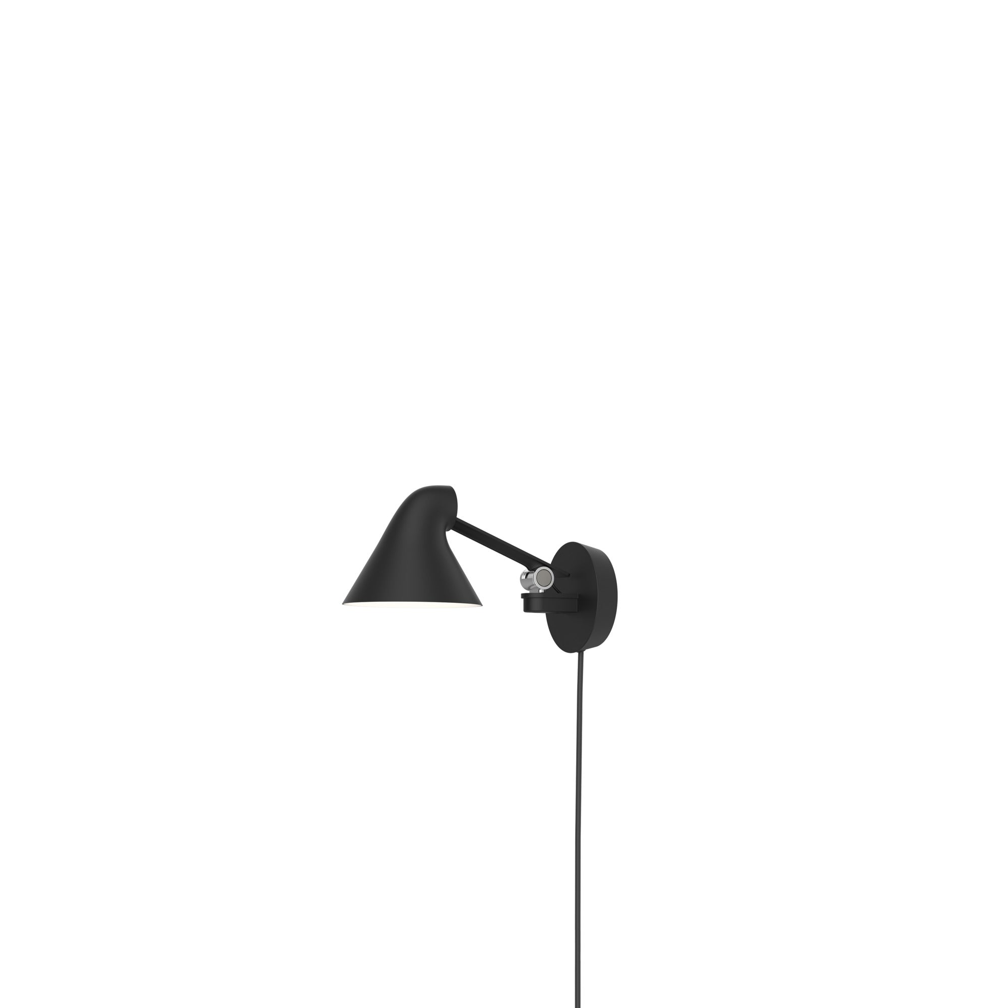 Adjustable wall lamp with arm NJP black