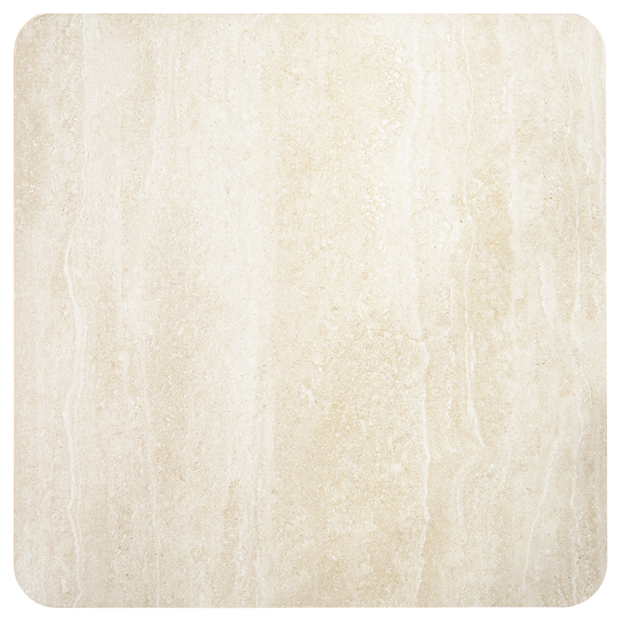 RITZ Square Bar Table Brown Oak Veneer with Beige Ceramic Top