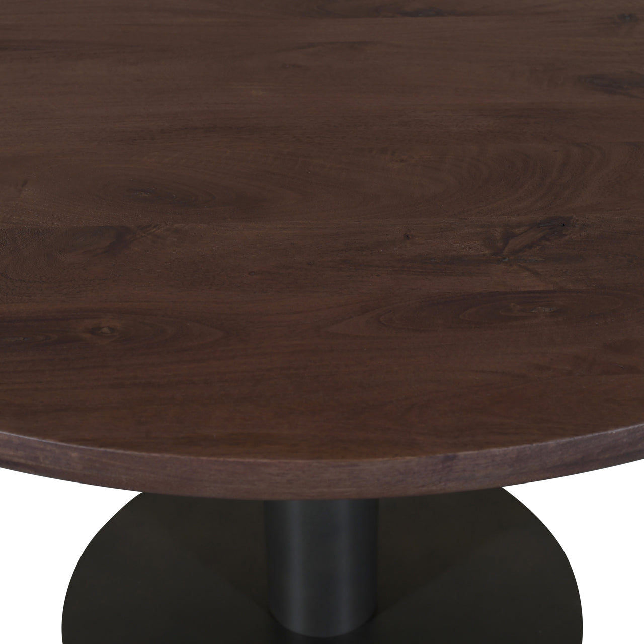 Round Table BALDWIN Mango Wood with Black Base