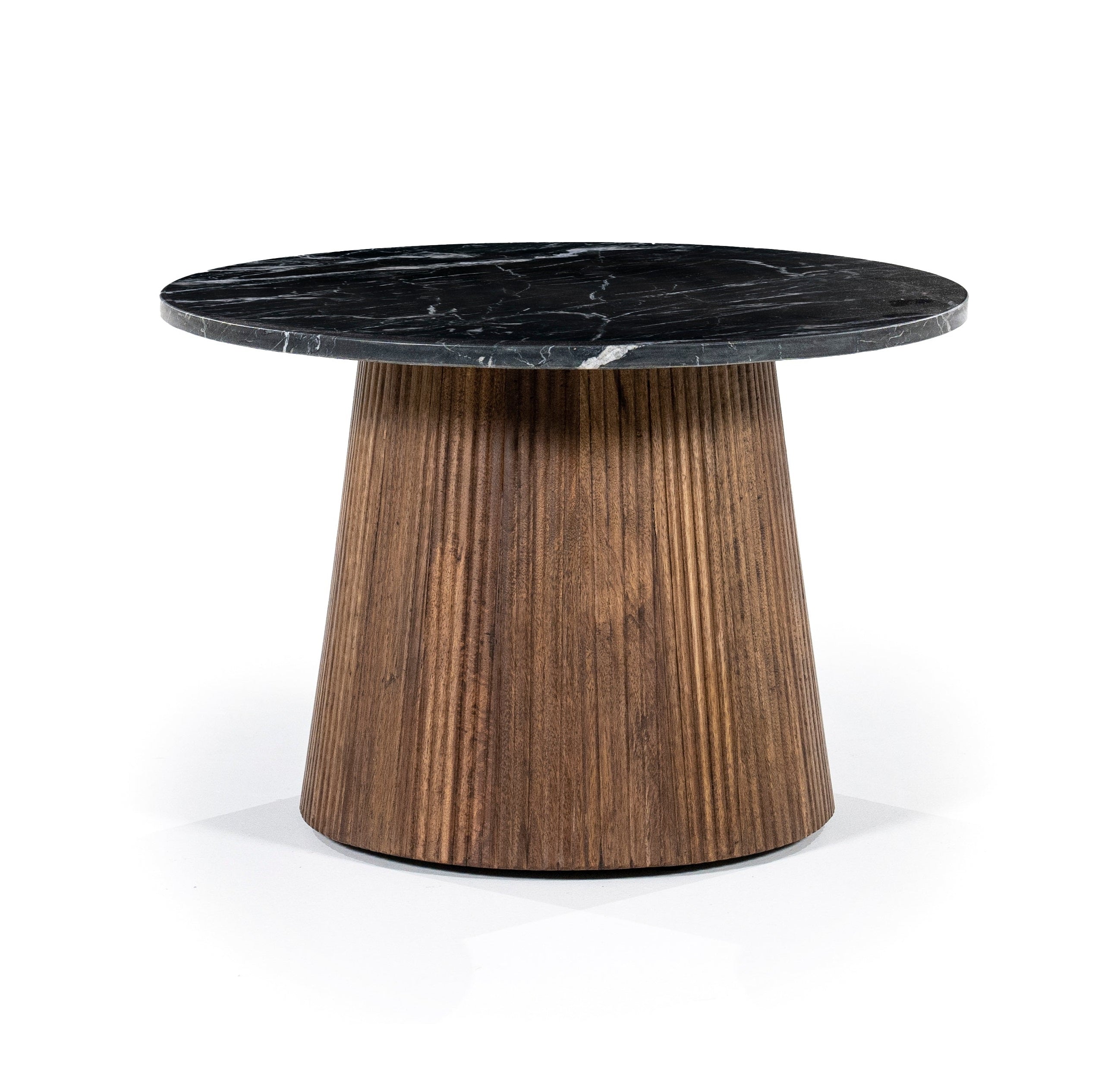 MAXIM side table made of mango wood with a marble top
