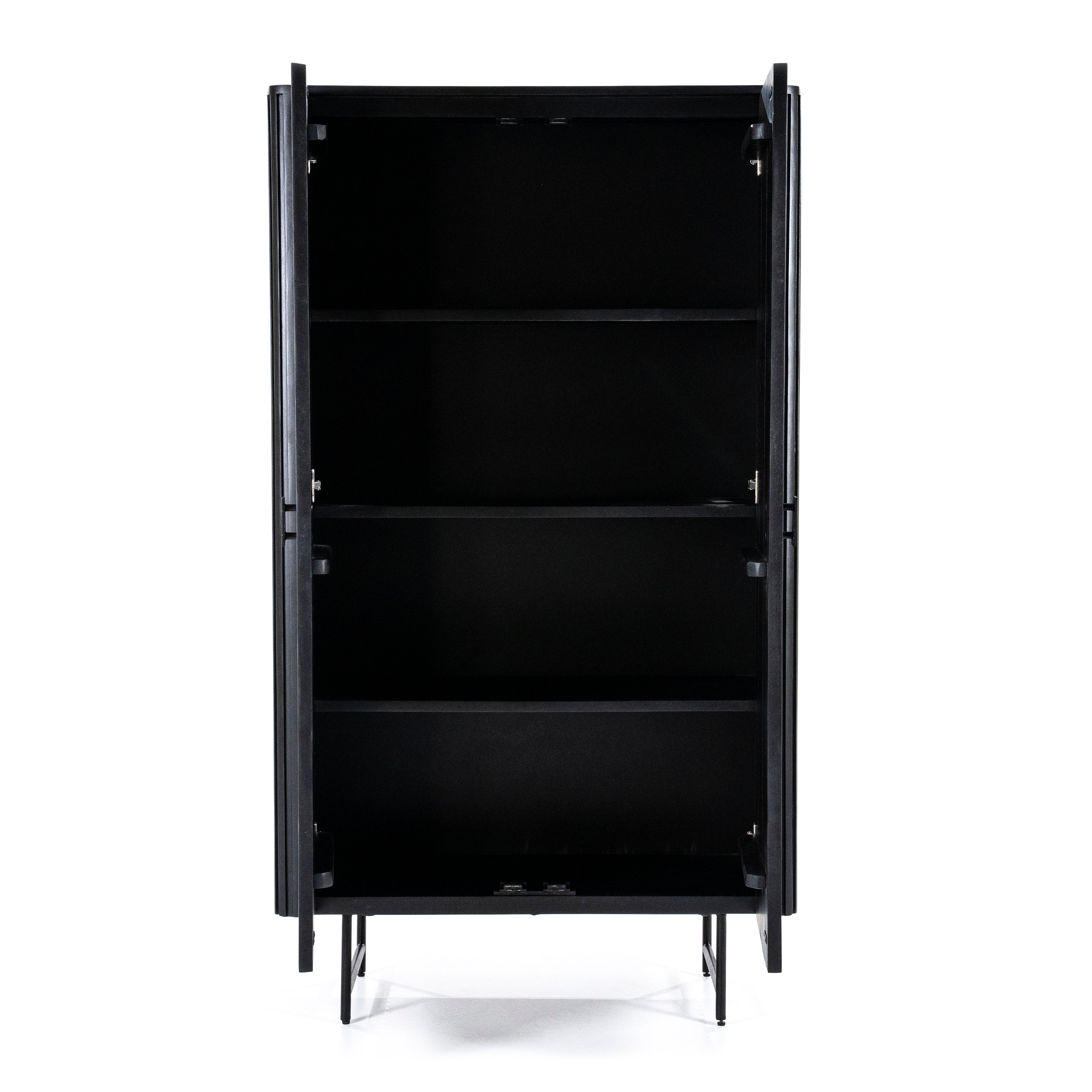 REMI wardrobe black mango wood
