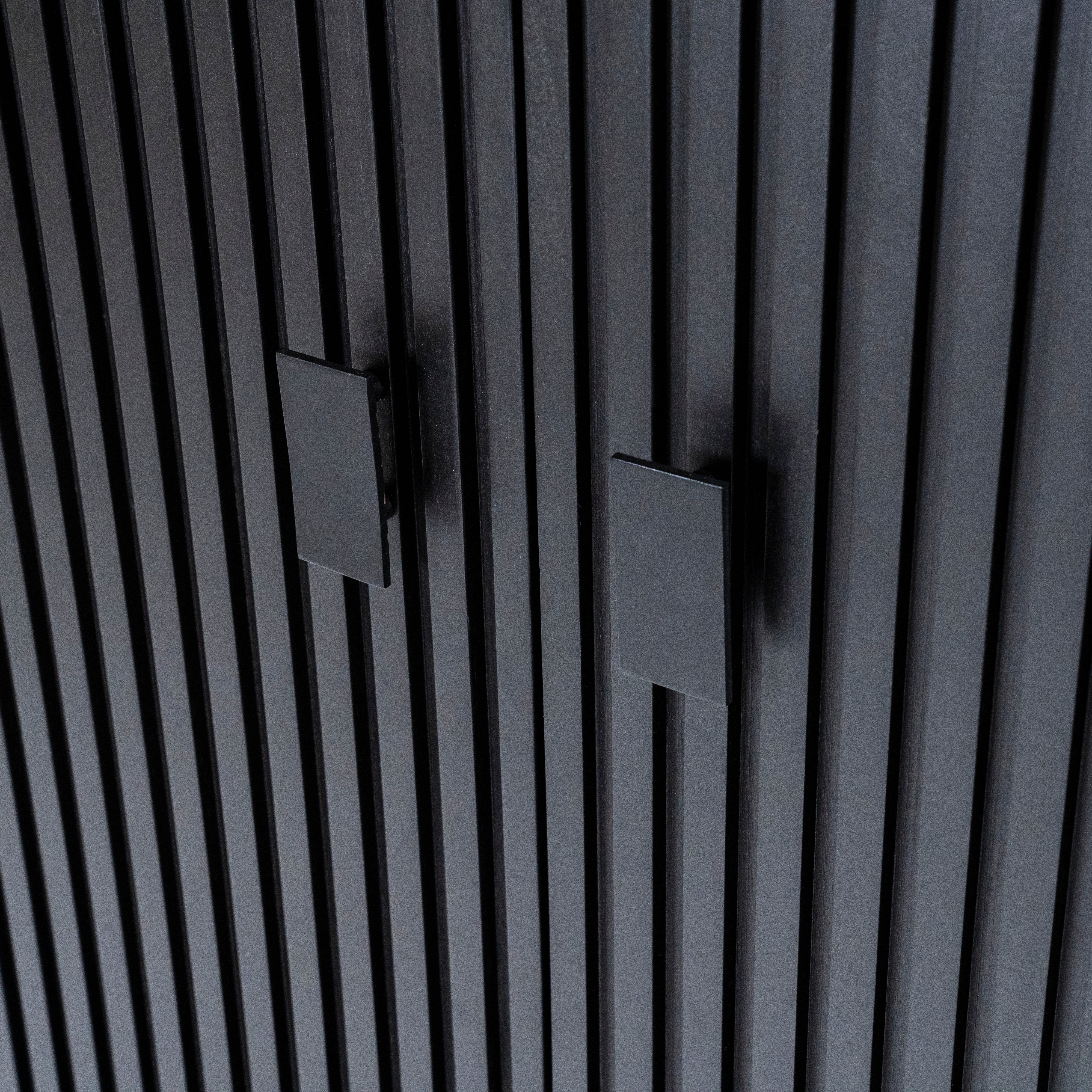 REMI wardrobe black mango wood