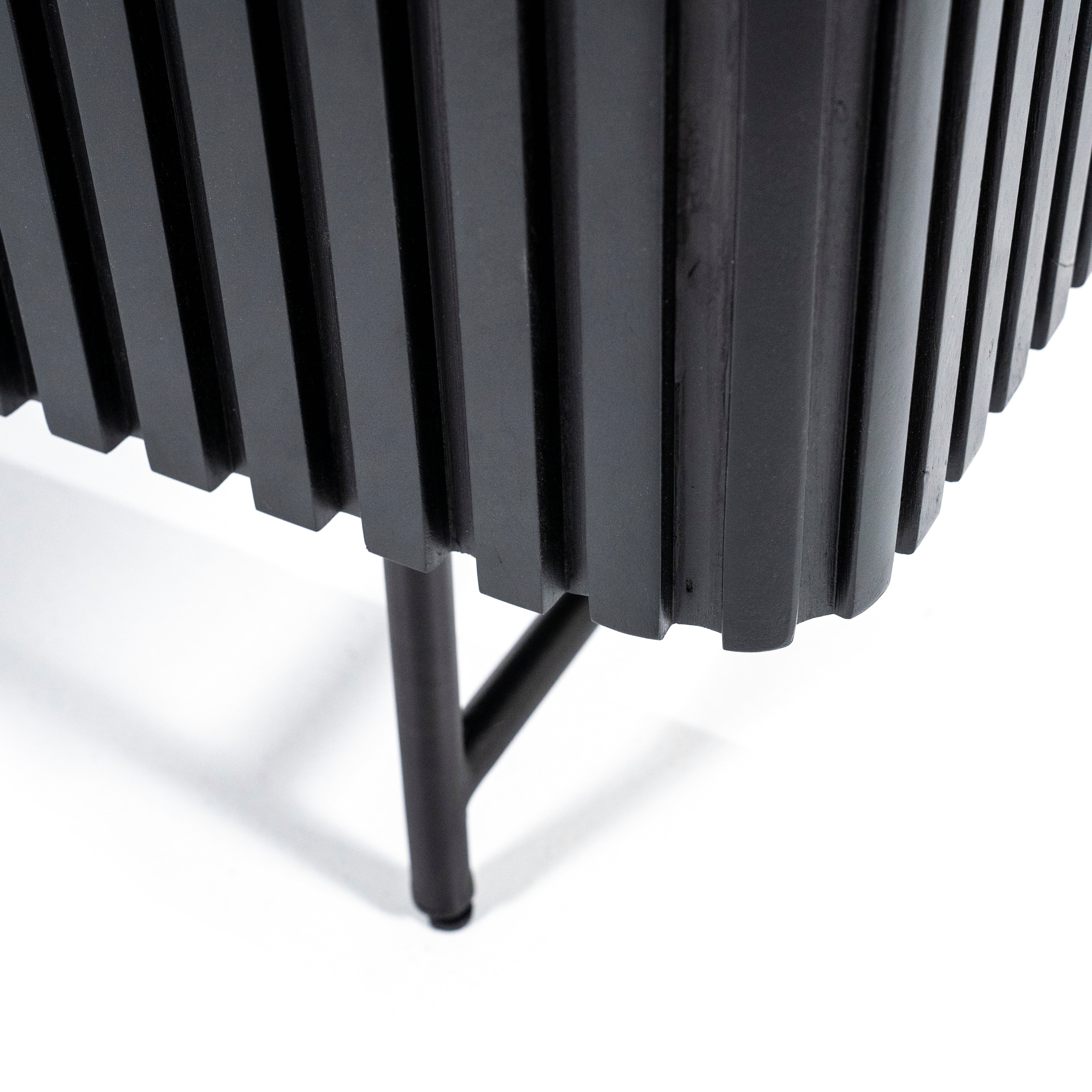 REMI wardrobe black mango wood