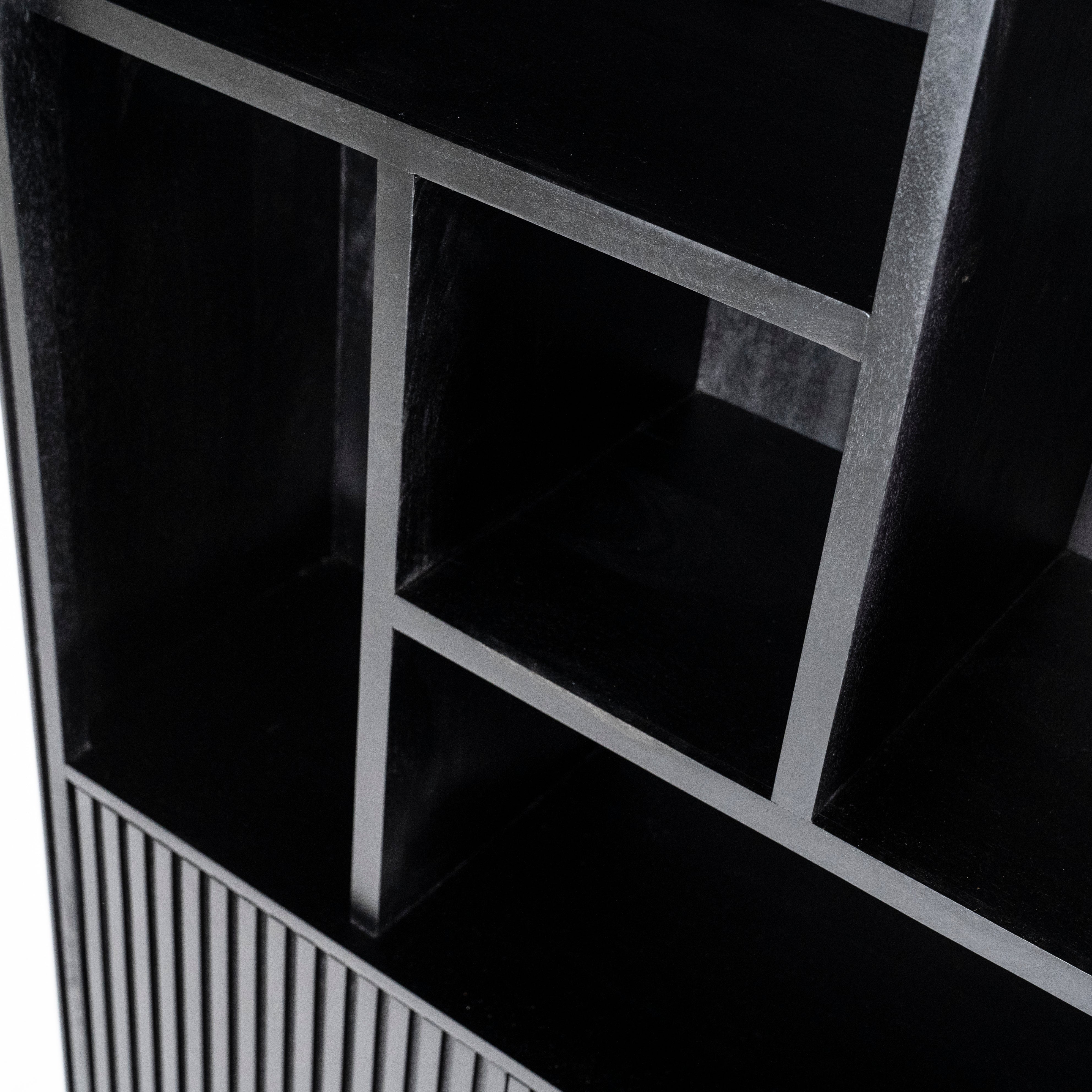 Regál REMI černé mango dřevo