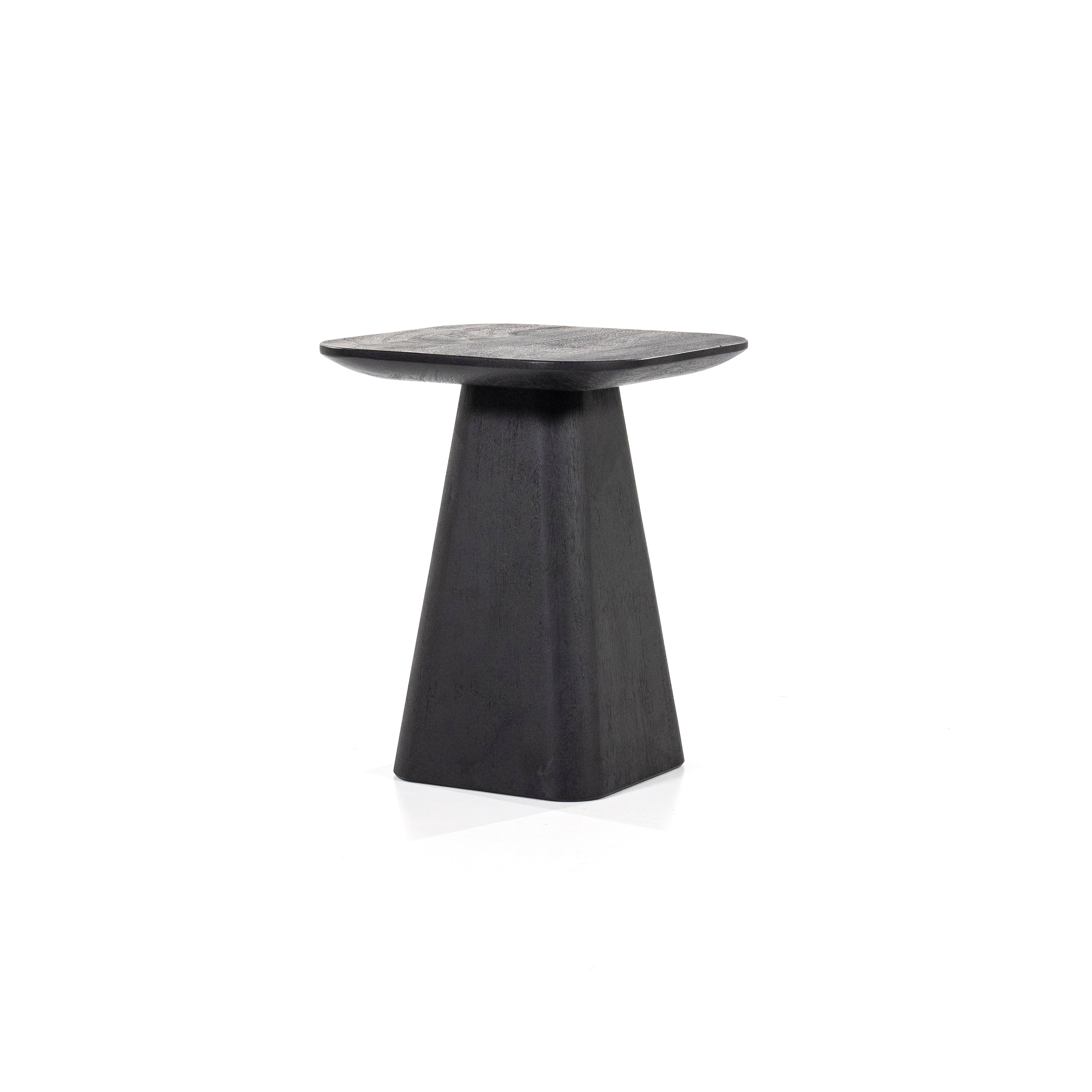 ARON Side Table Black Mango Wood