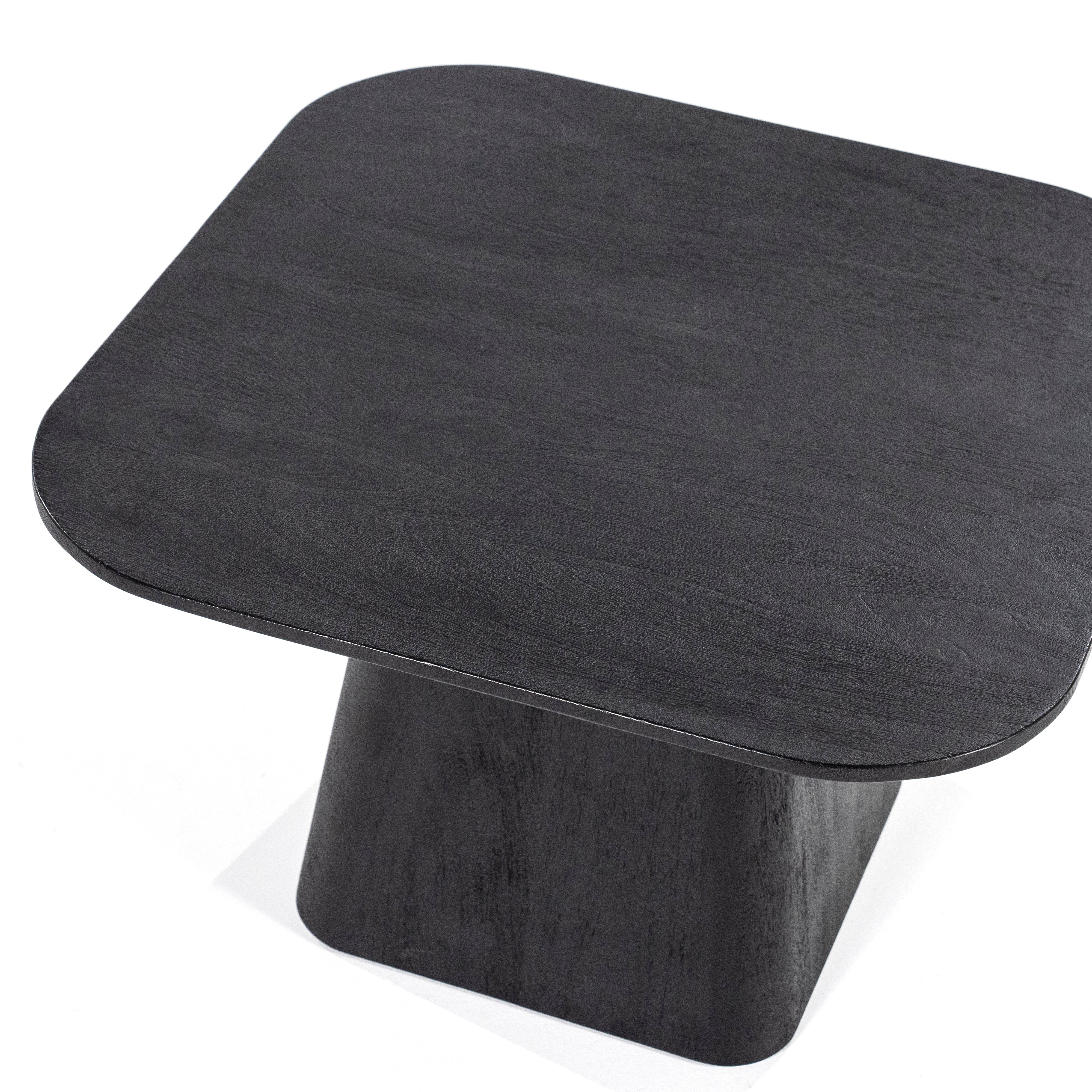 ARON Side Table Black Mango Wood