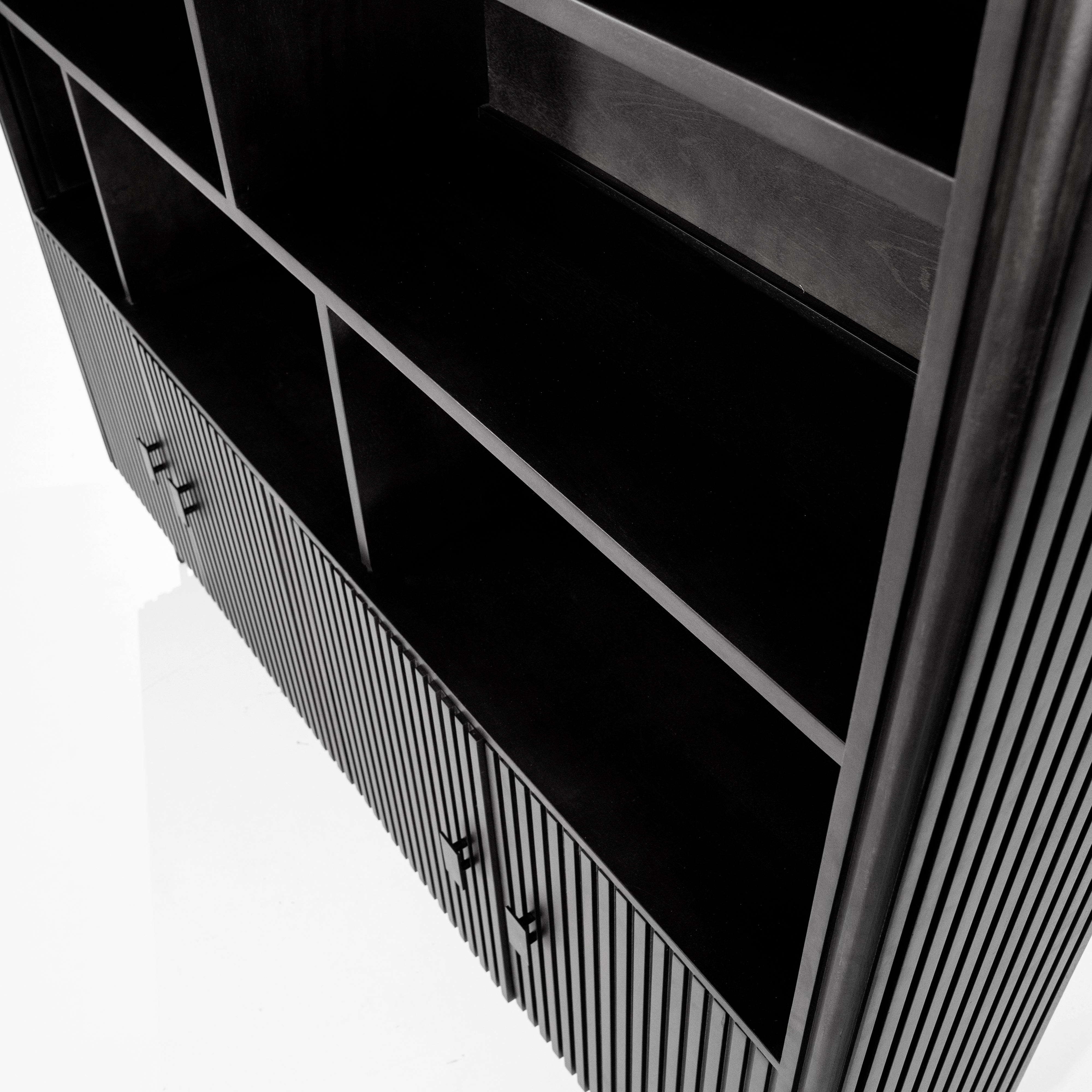 Regál REMI černé mango dřevo