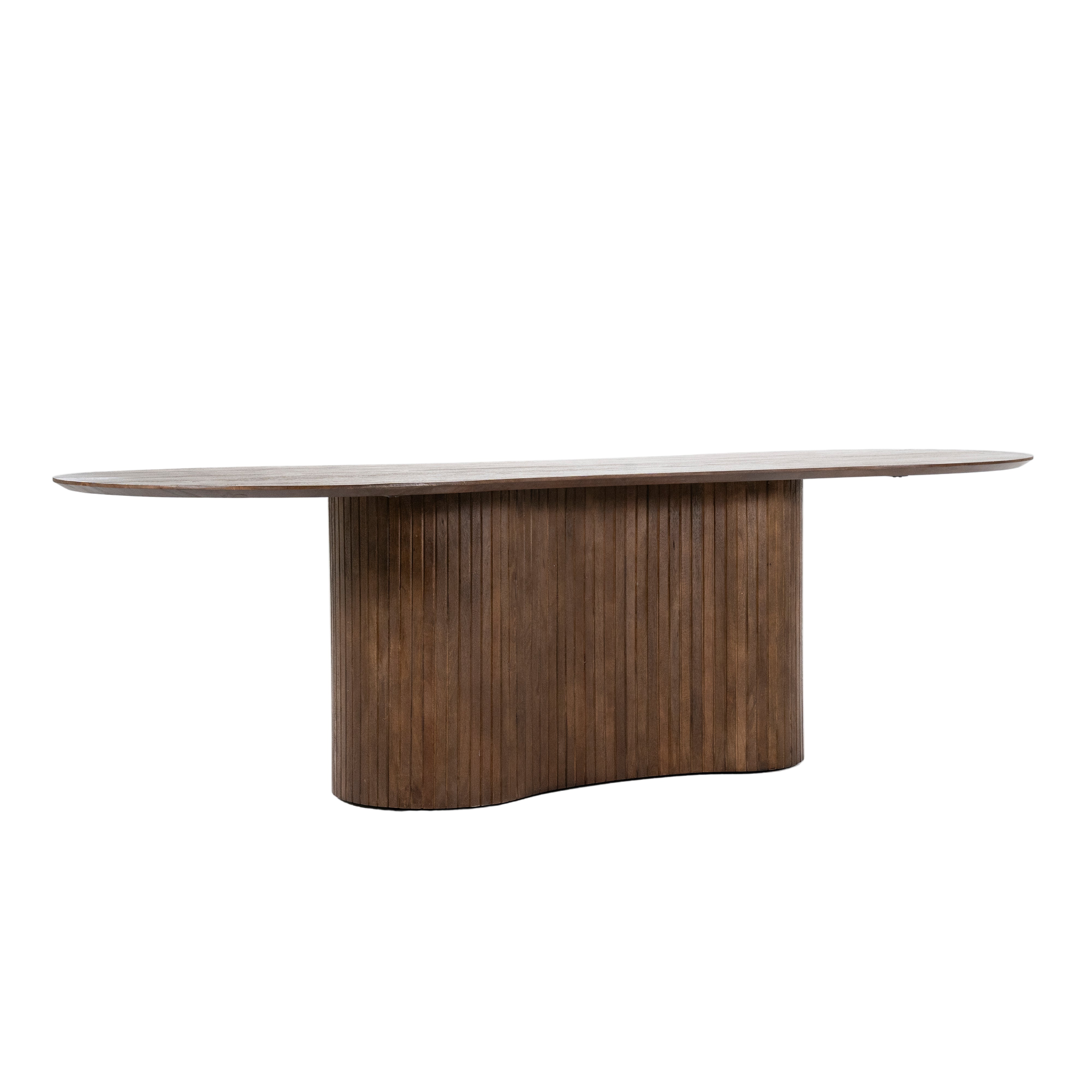 Oval Table JORDY Dark Brown Mango Wood
