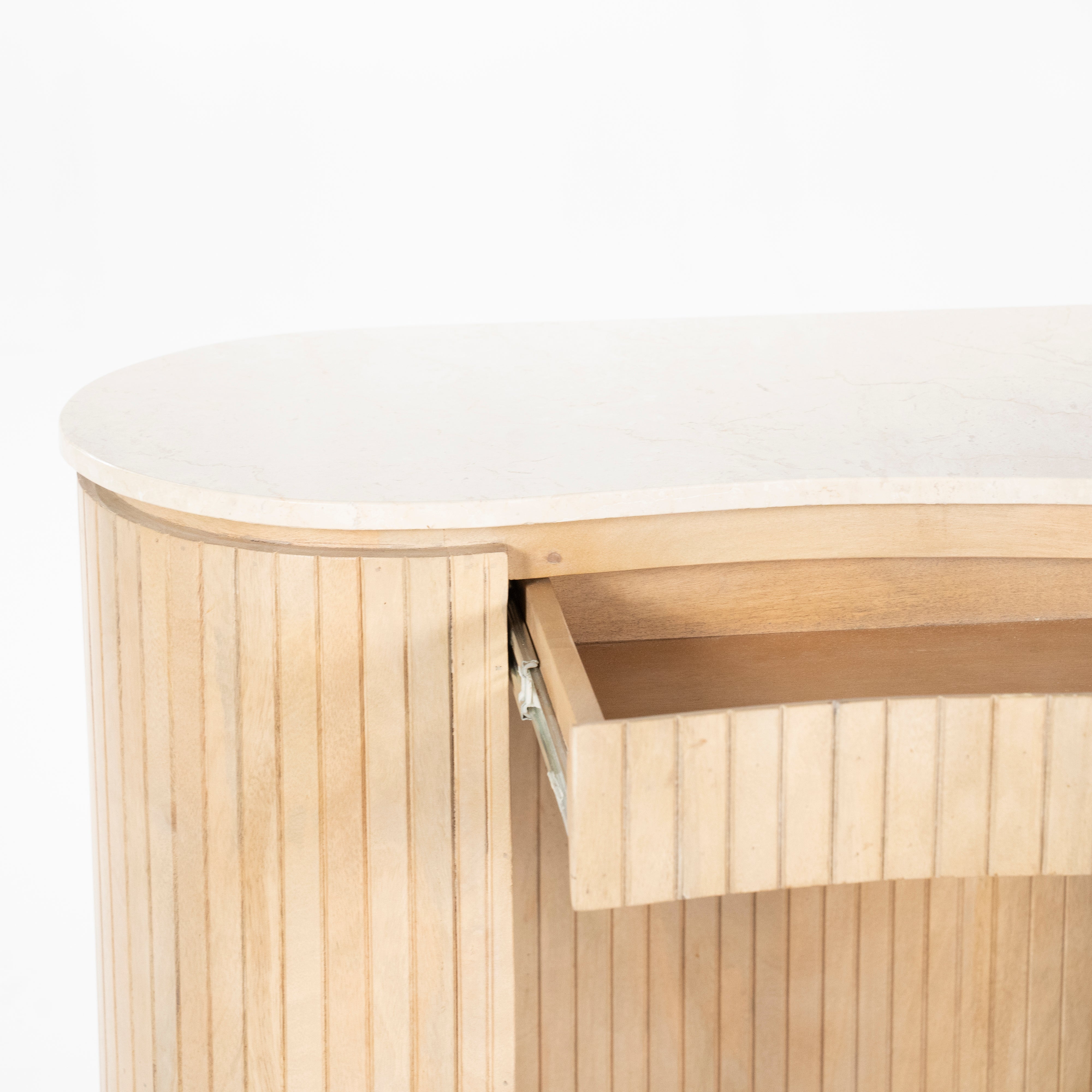 KIRA Desk made of mango wood with a marble top