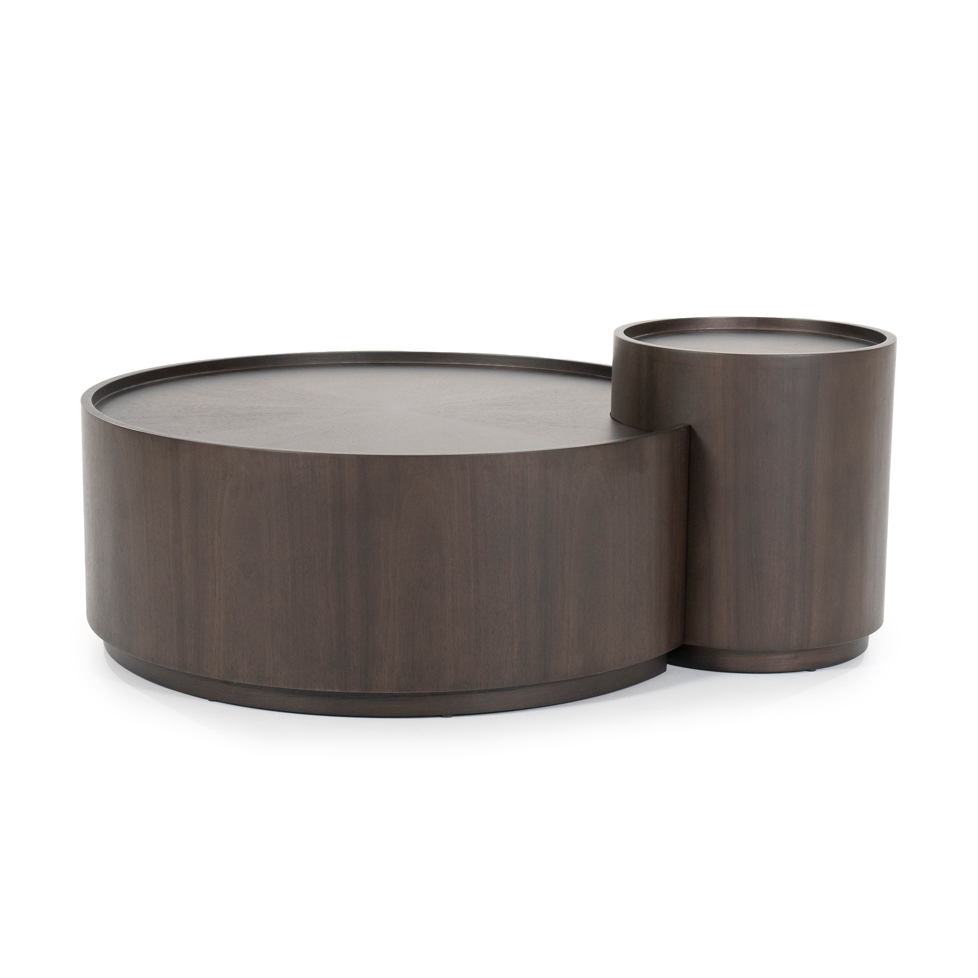 MAX walnut veneer coffee table set