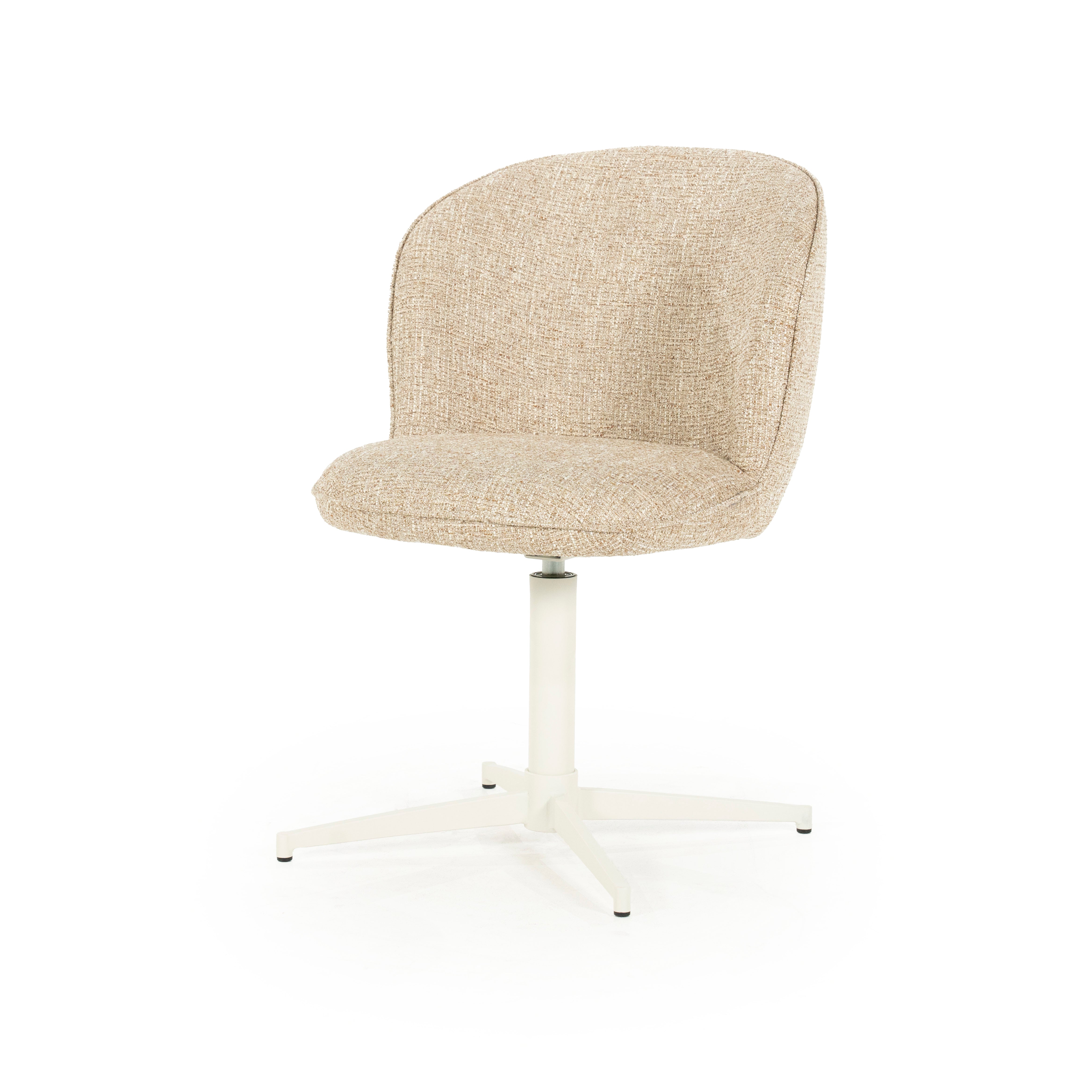 Otáčecí židle MOLLY béžová s krémovým podstavcem
