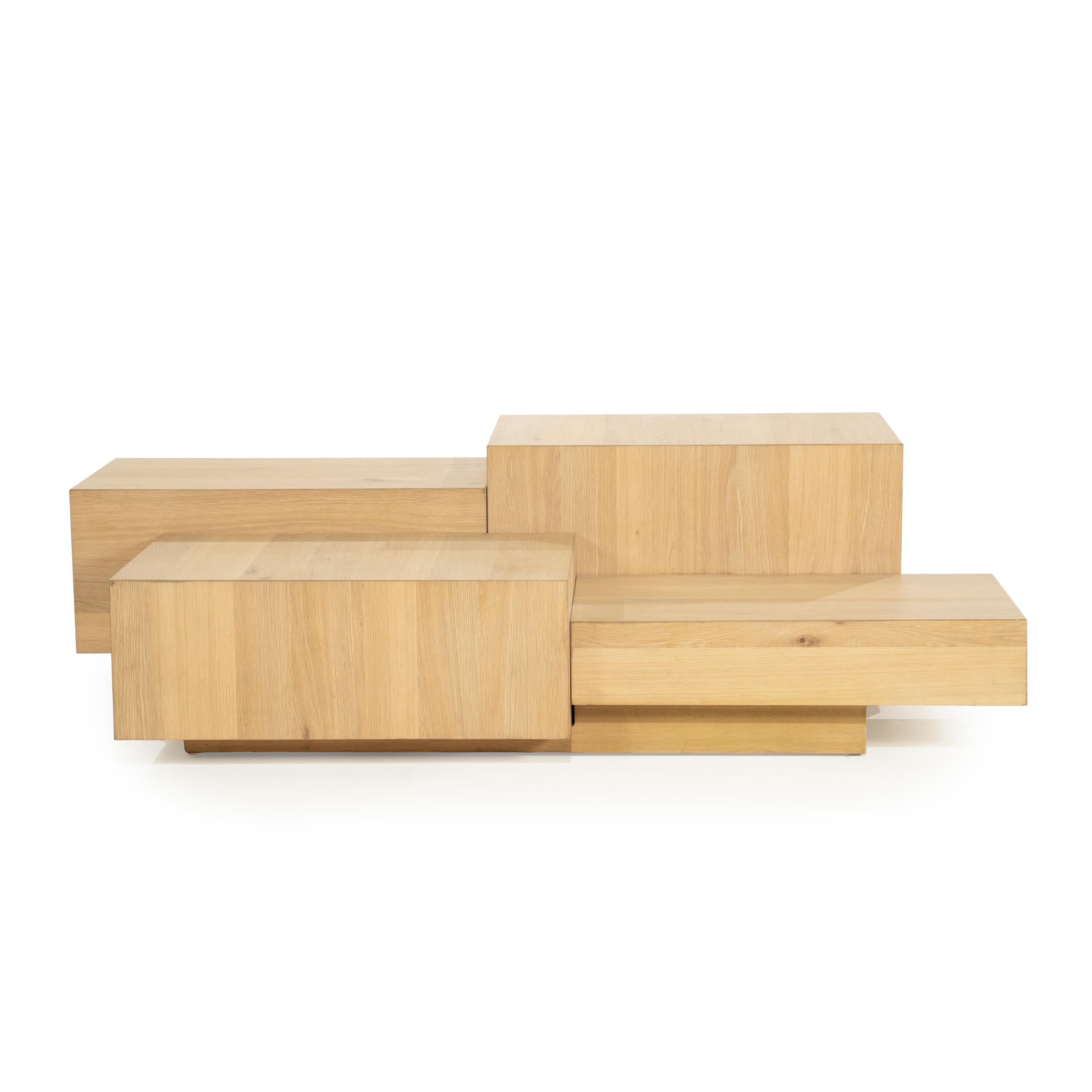 QUINTEN Oak Veneer Coffee Table