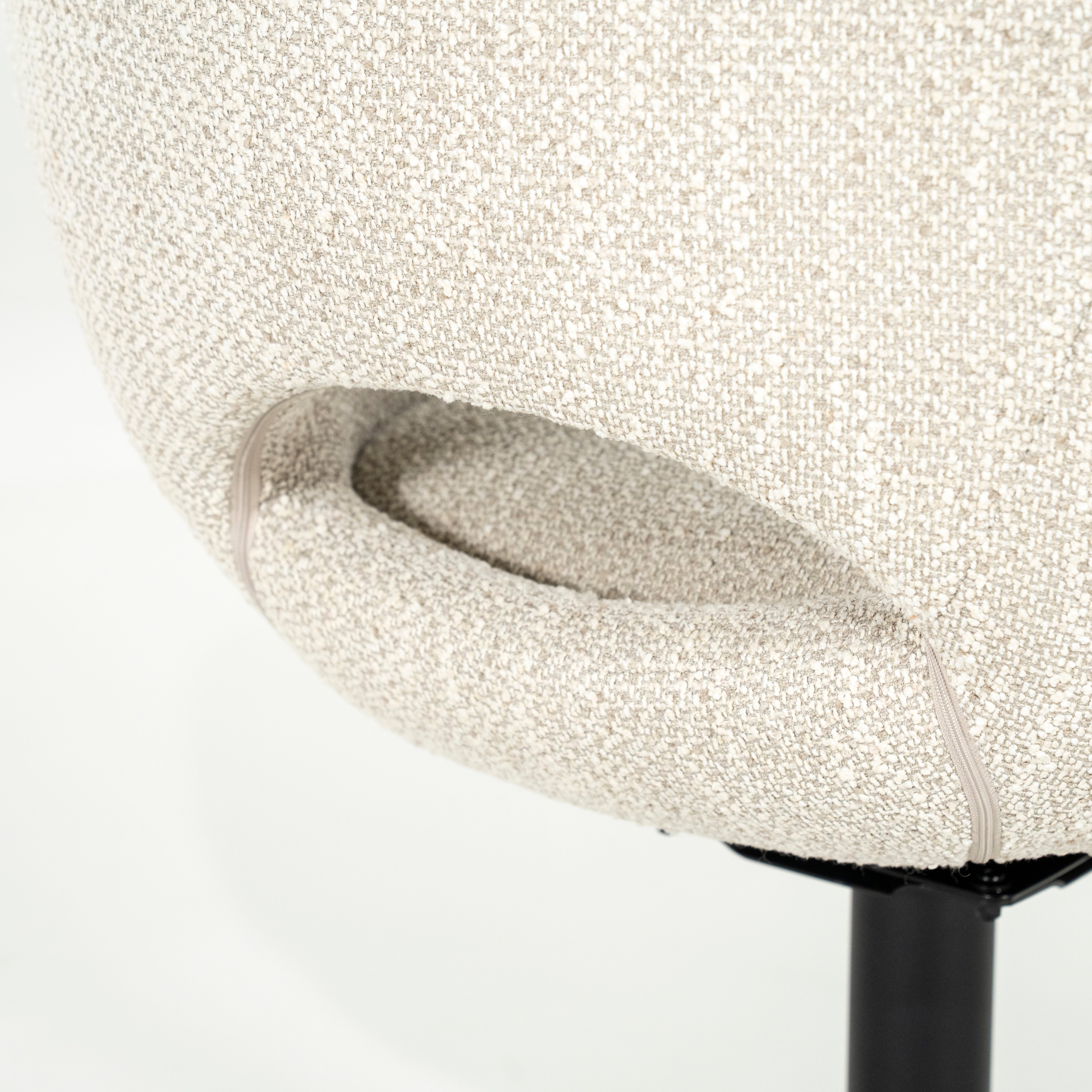 Otáčecí židle NOL béžová s černým podstavcem