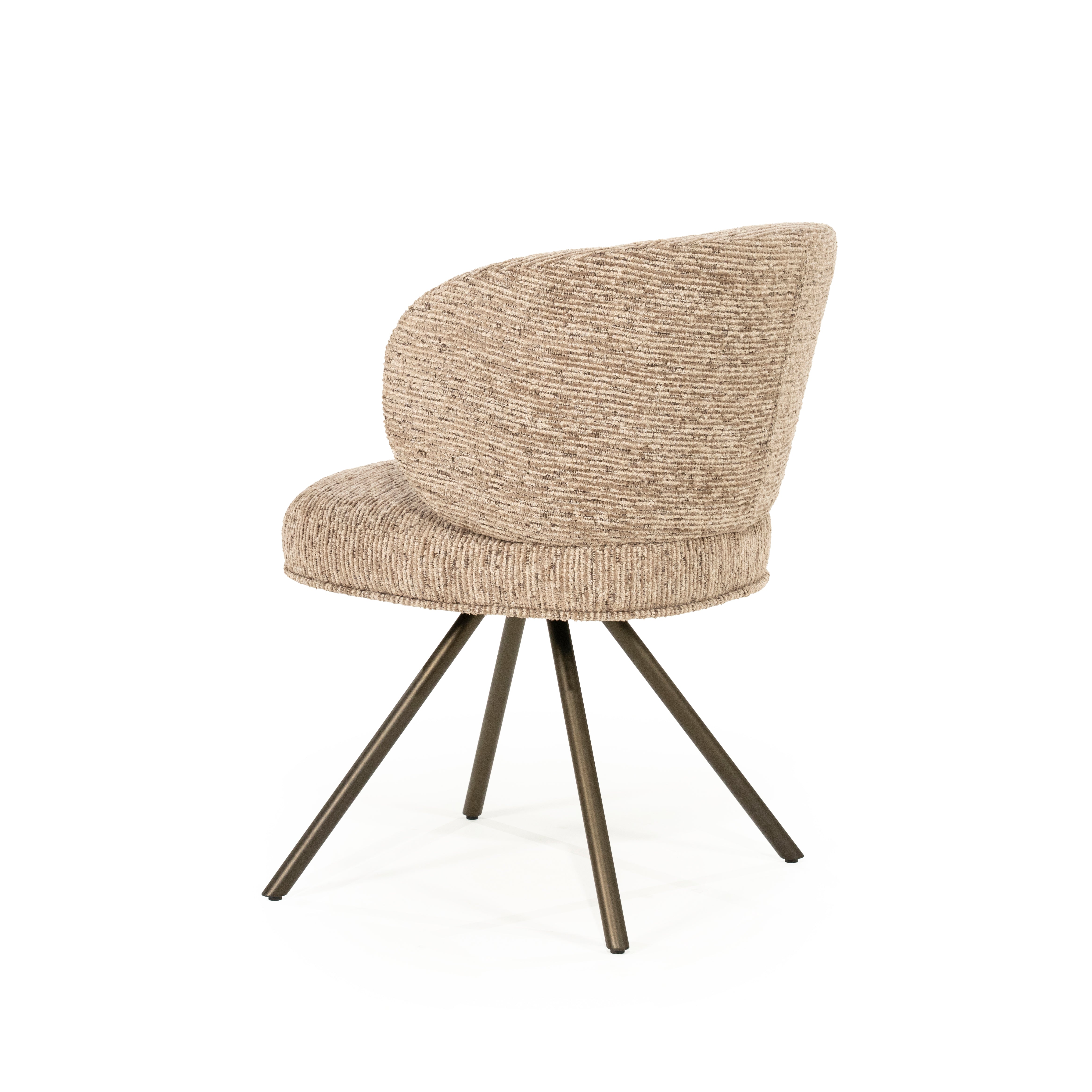 Otáčecí křeslo JAYSON taupe s tmavě hnědou základnou