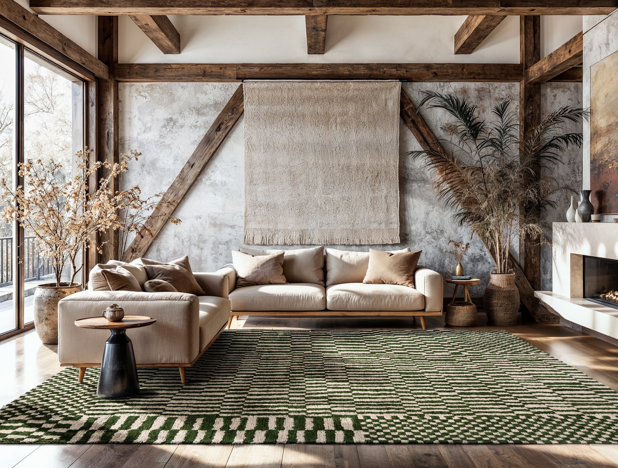 BERBER OASIS green-beige rug