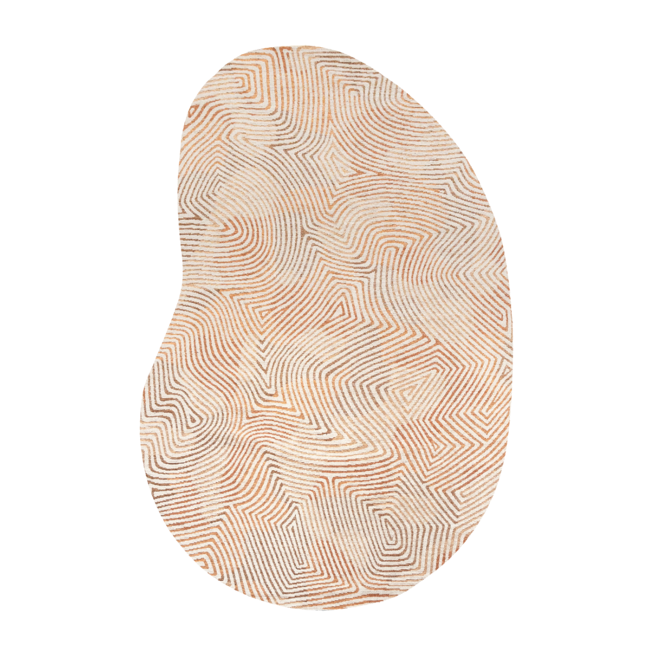 Oválný koberec CORAL INDIAN SAND oranžový s béžovou