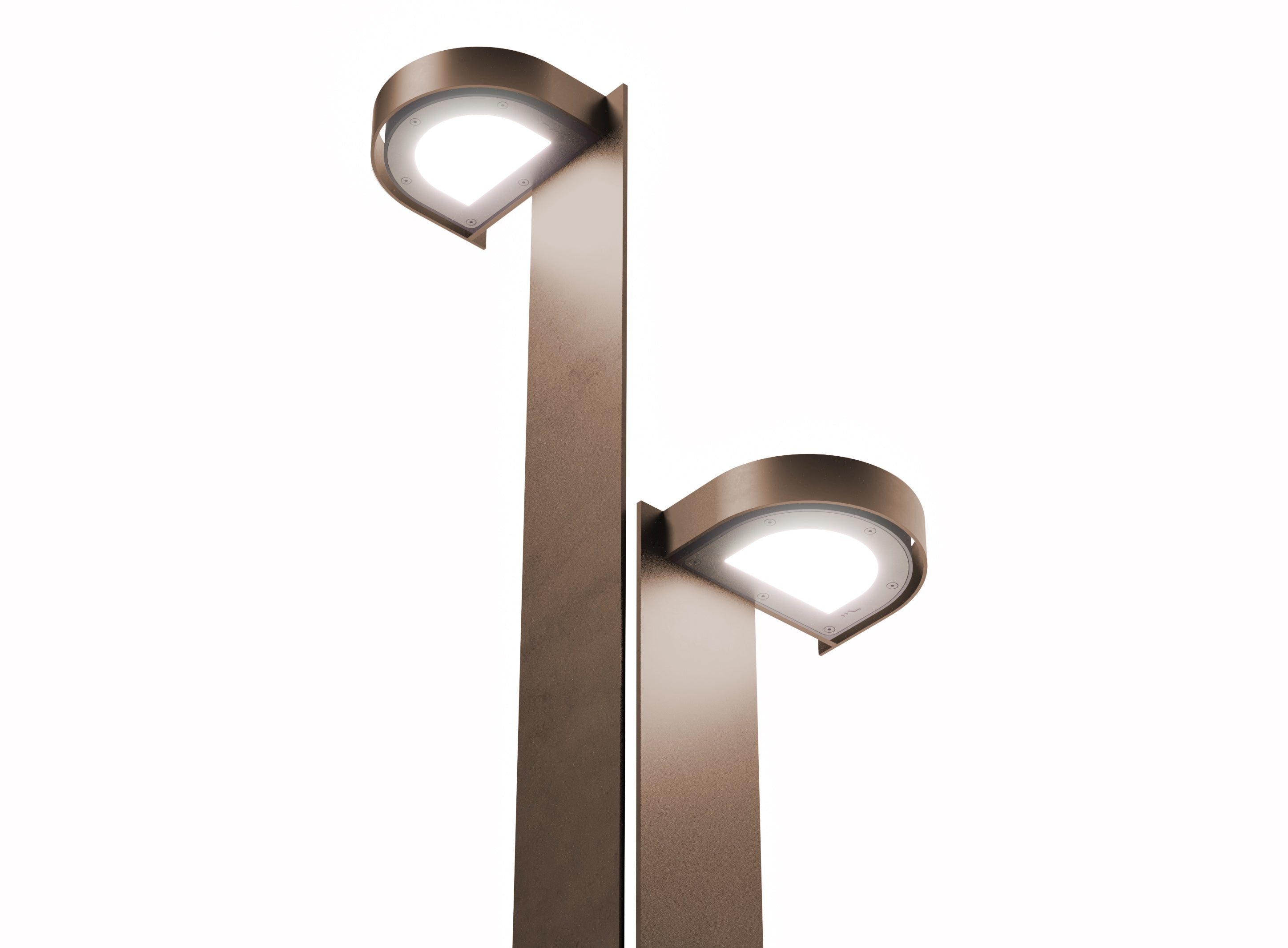 BRIM brown two-point outdoor floor lamp