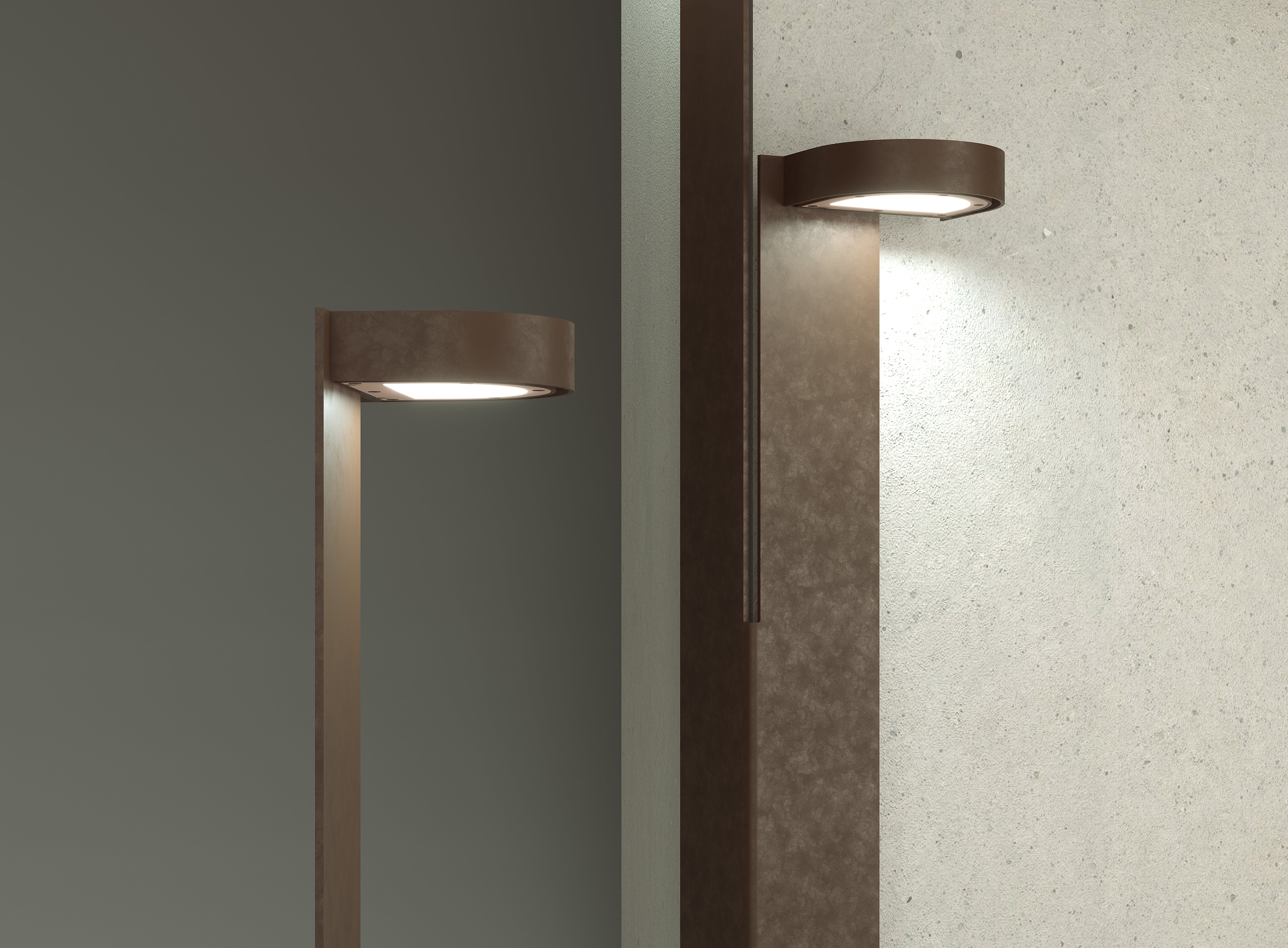 Zahradní stojací lampa BRIM hnědá