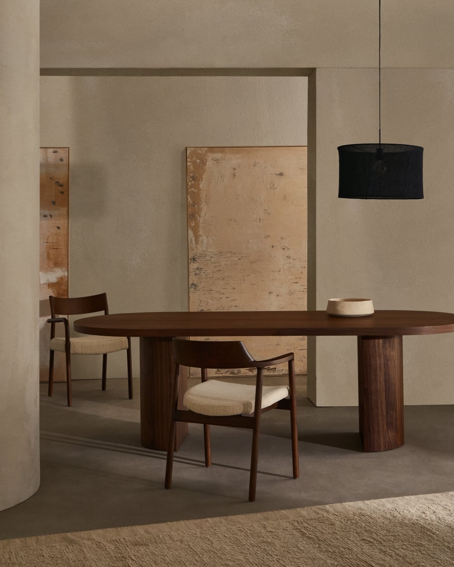 Stínidlo závěsné lampy MARIELA černé lněné