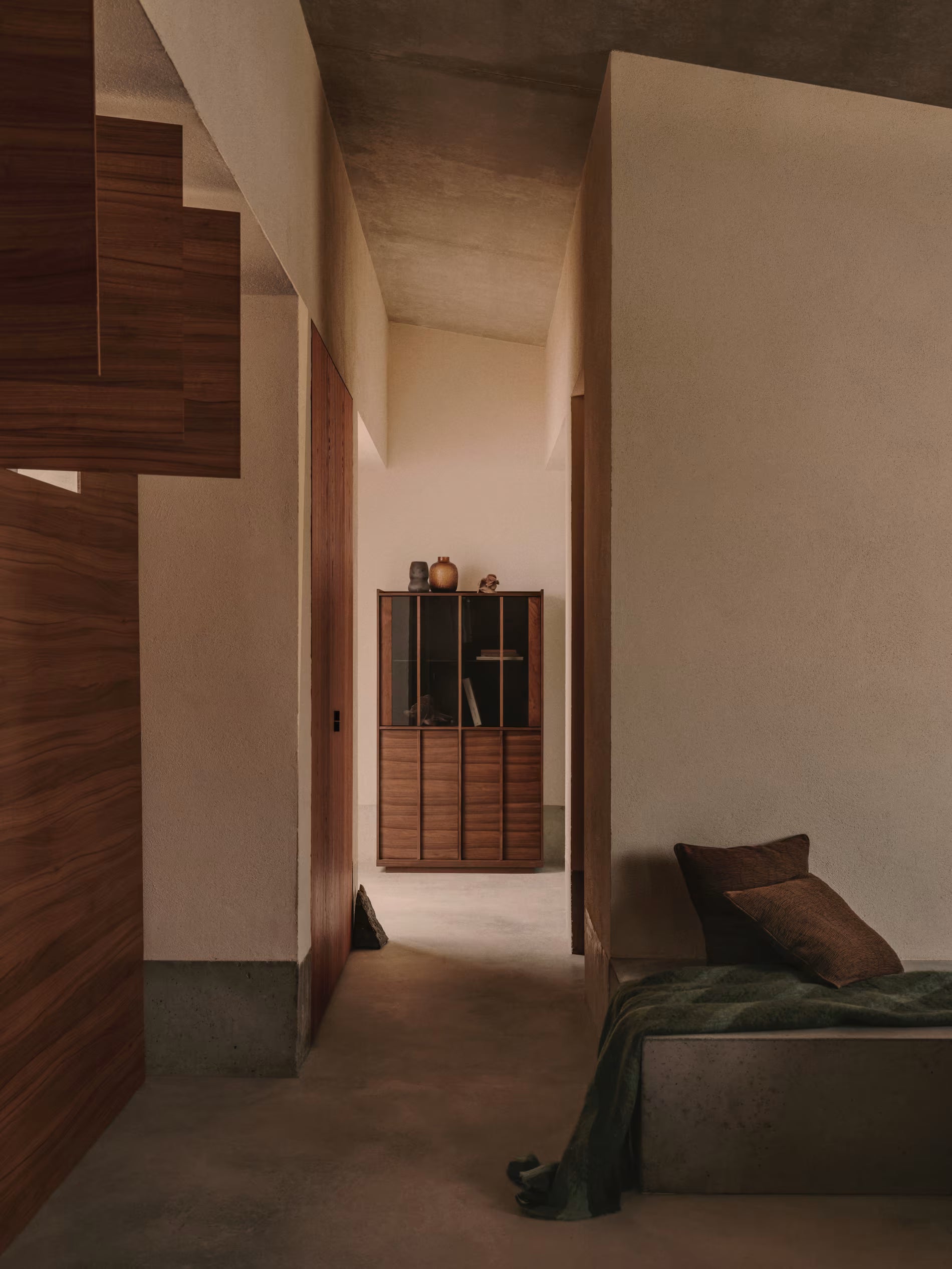 Vitrína ONIX ořechový dekor