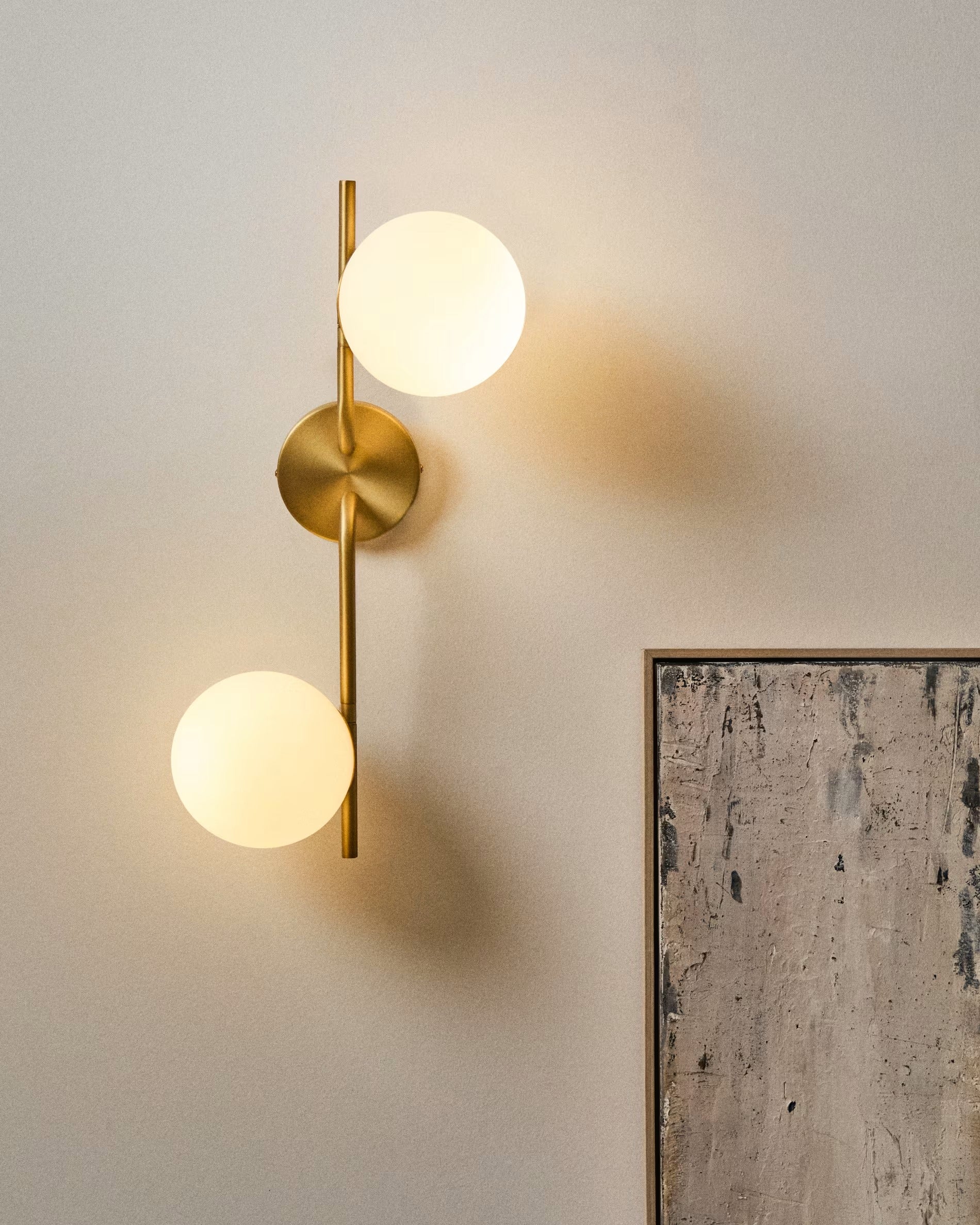 Nástěnná lampa dvoubodová BRISIA kartáčovaný mosaz