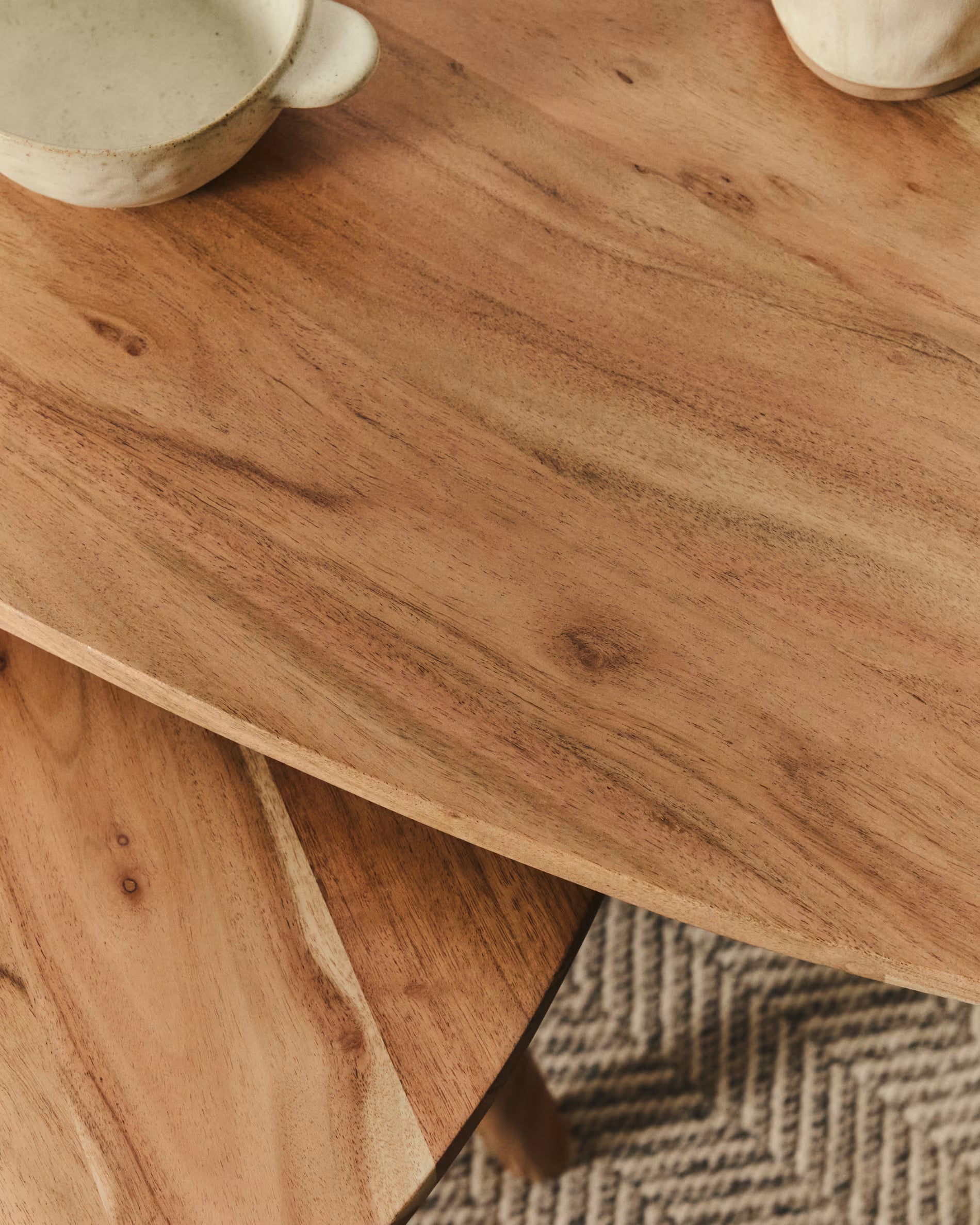 DUVANI Coffee Table Set Acacia Wood