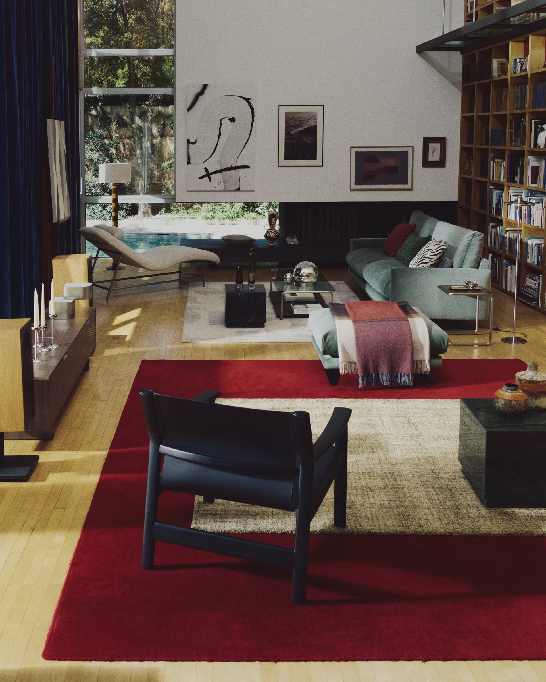 Boční stolek SOREIN černý mramor