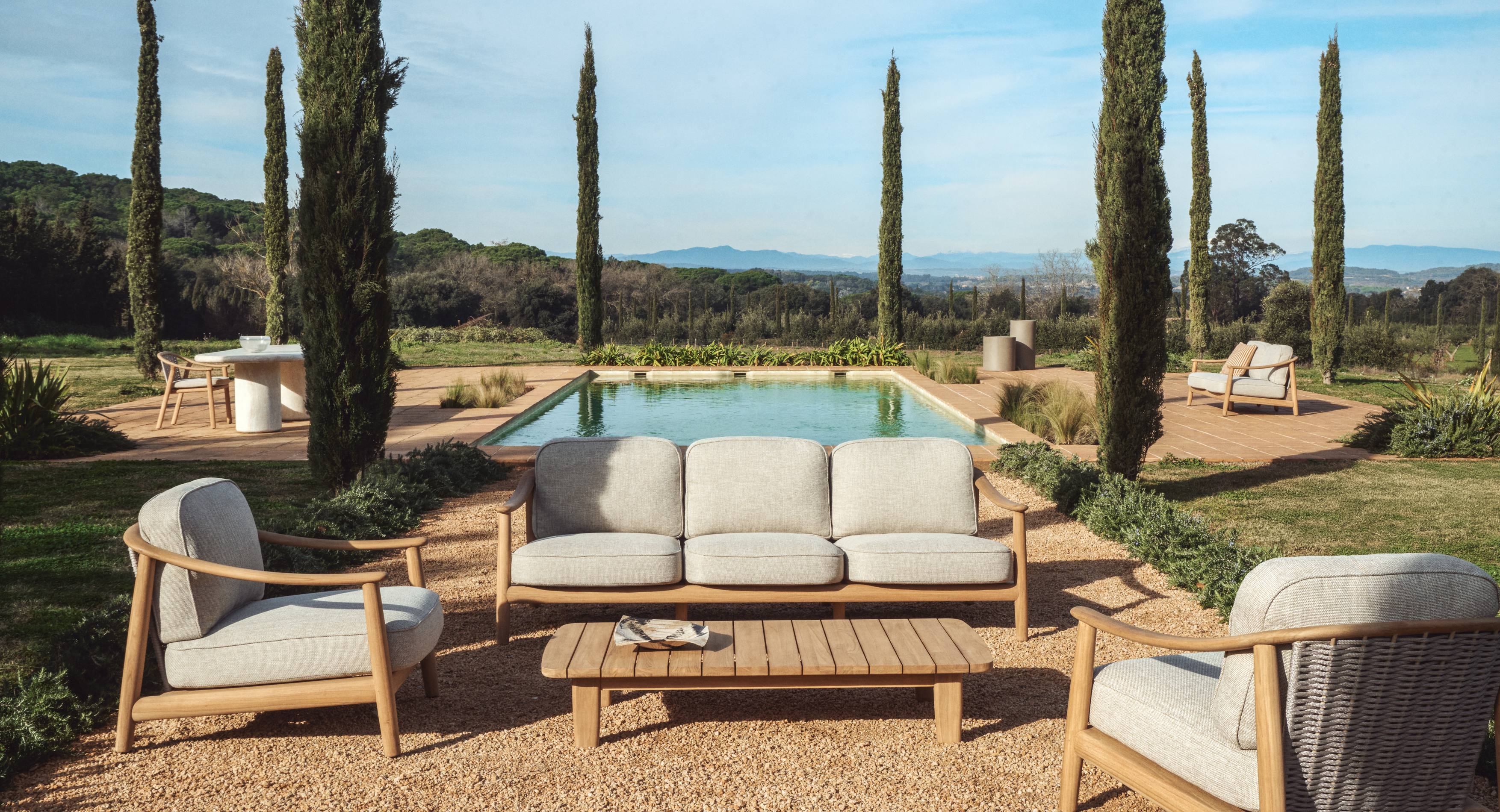 Zahradní židle ELUNDA z lehkého teakového dřeva