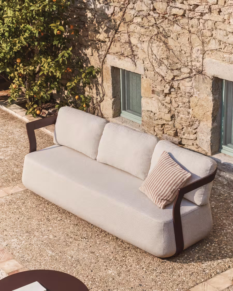 DIROME Cushion Cover White with Beige