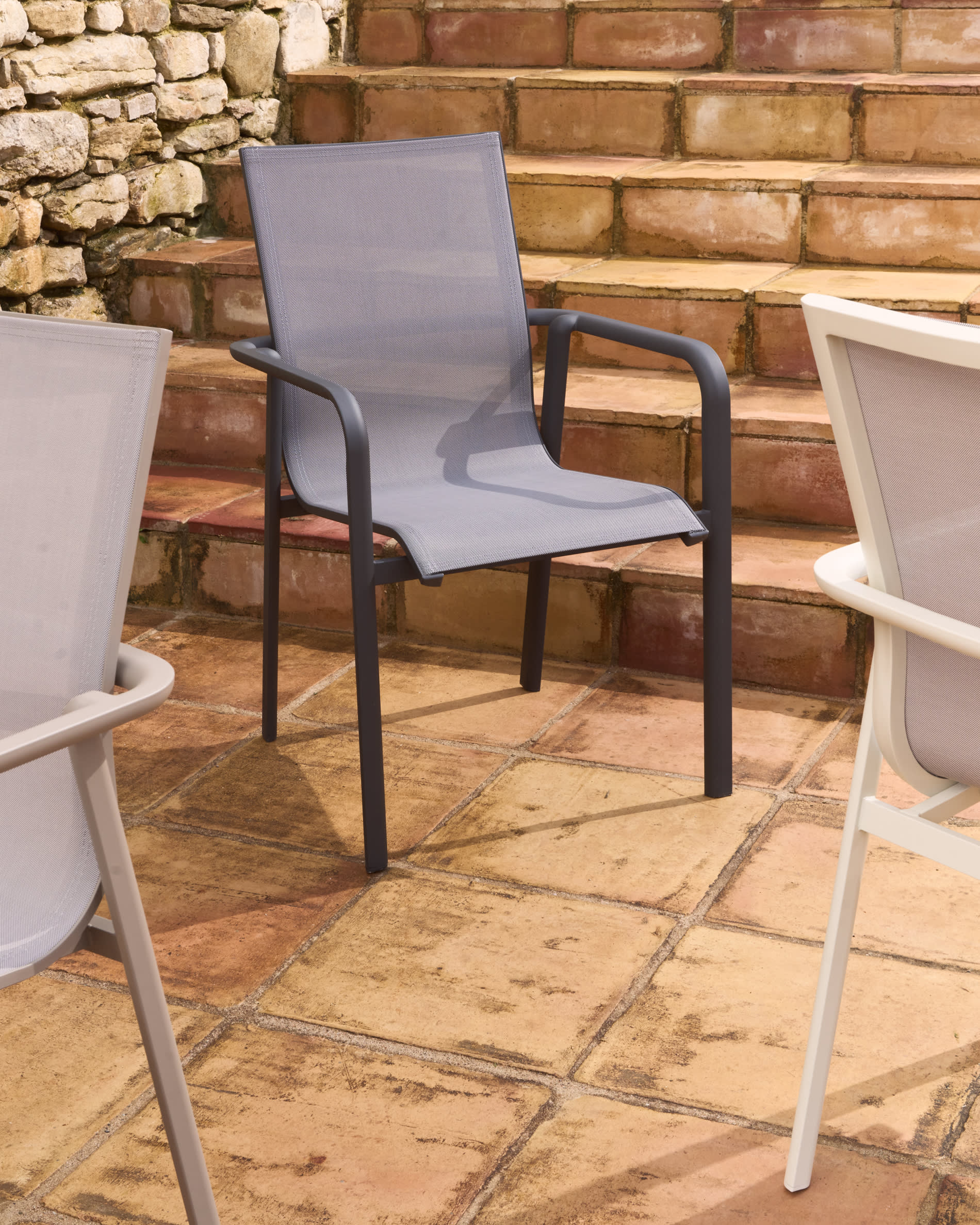 CANEA garden chair graphite