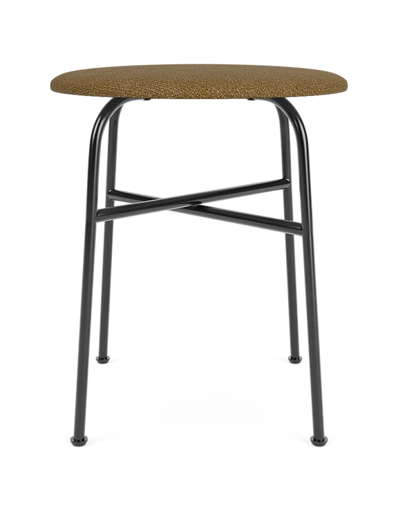 AFTEROOM mustard stool with a steel base