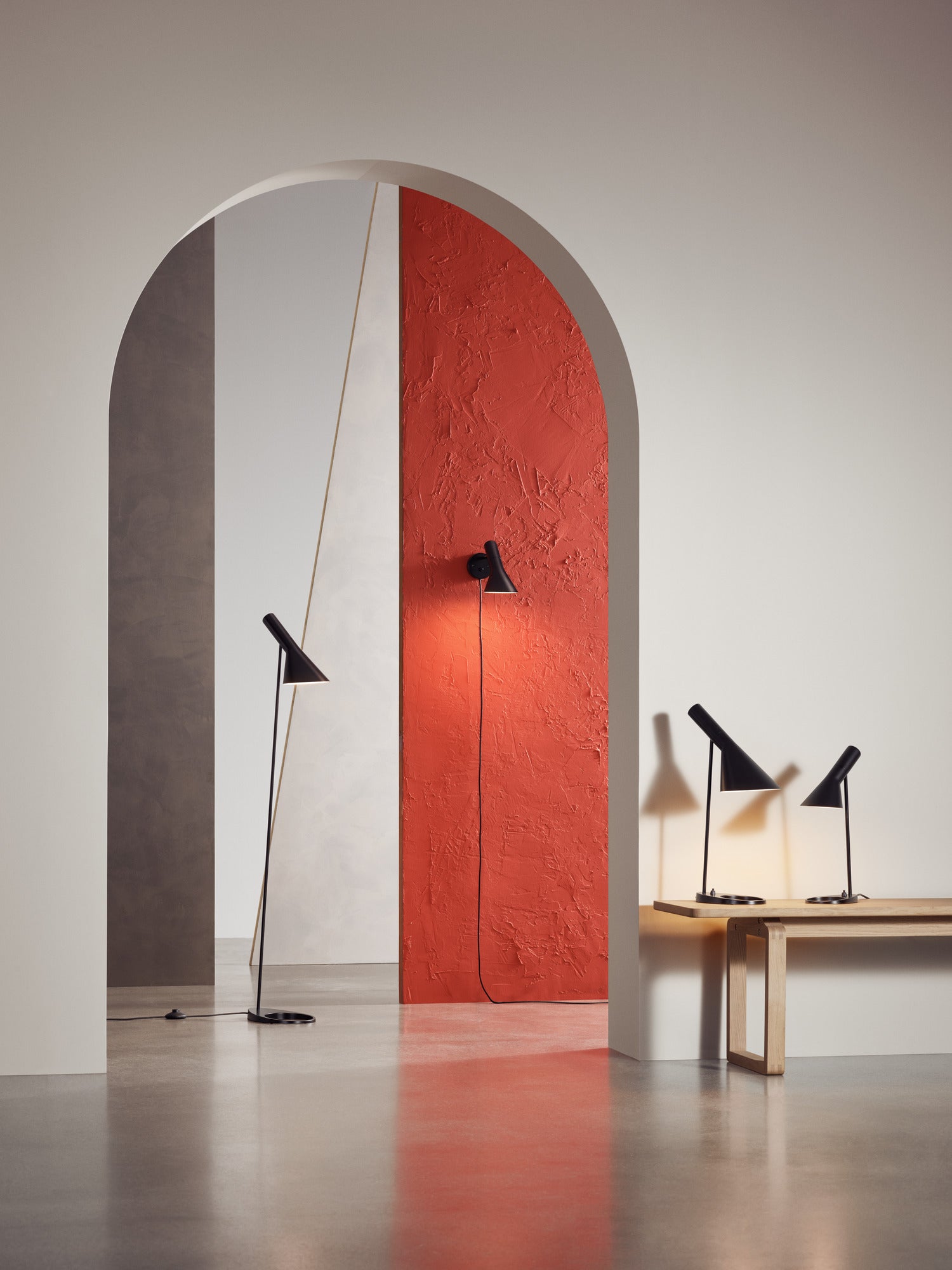 AJ black floor lamp