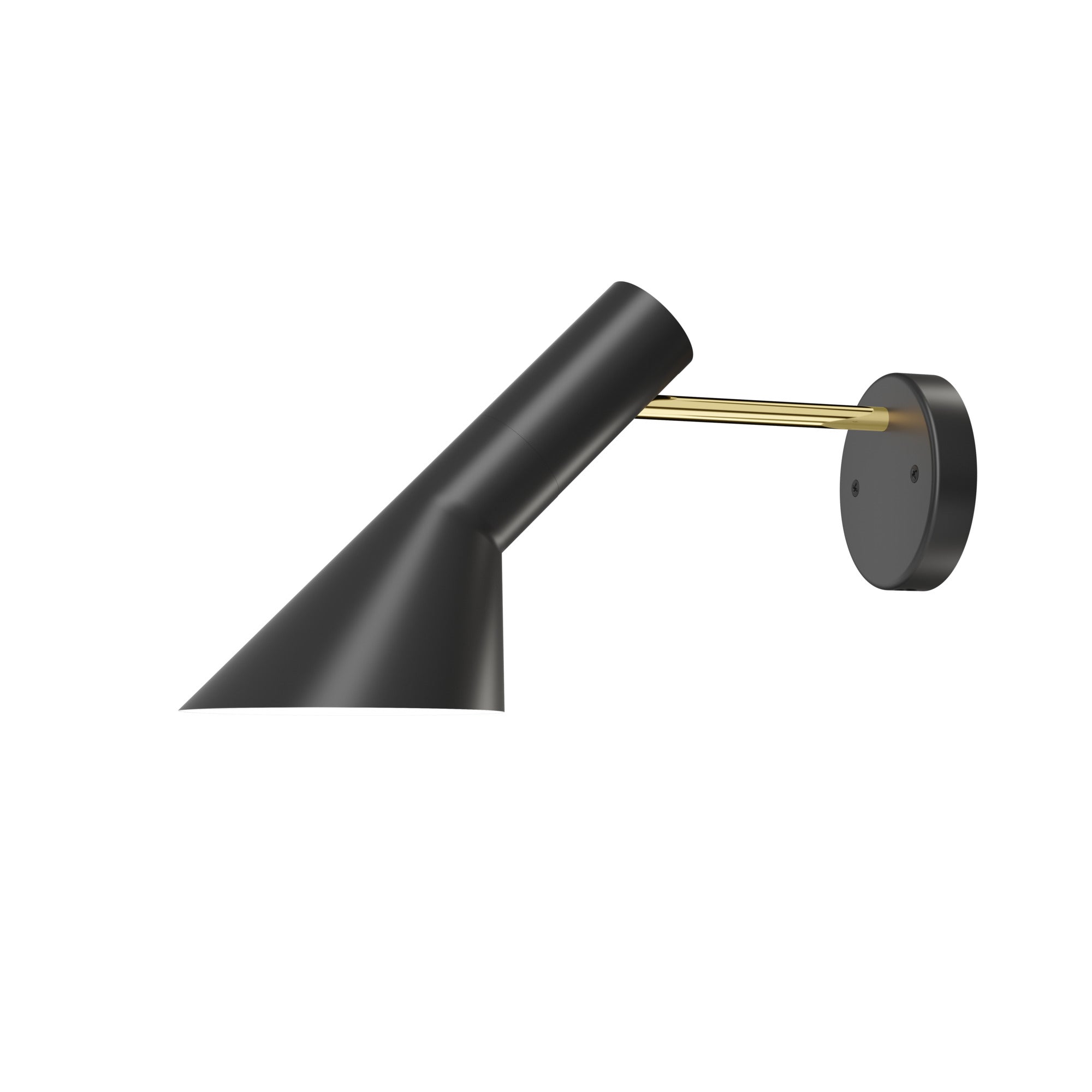 Nástěnná lampa AJ černá s mosazným detailem